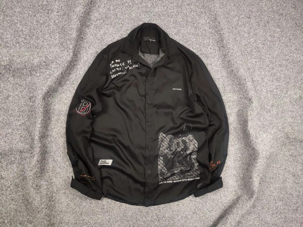 Band Of Outsiders × Designer × Hysteric Glamour Band of Outsiders brand Japan Design All Logo Button Shirt Size US S / EU 44-46 / 1 - 1 Thumbnail