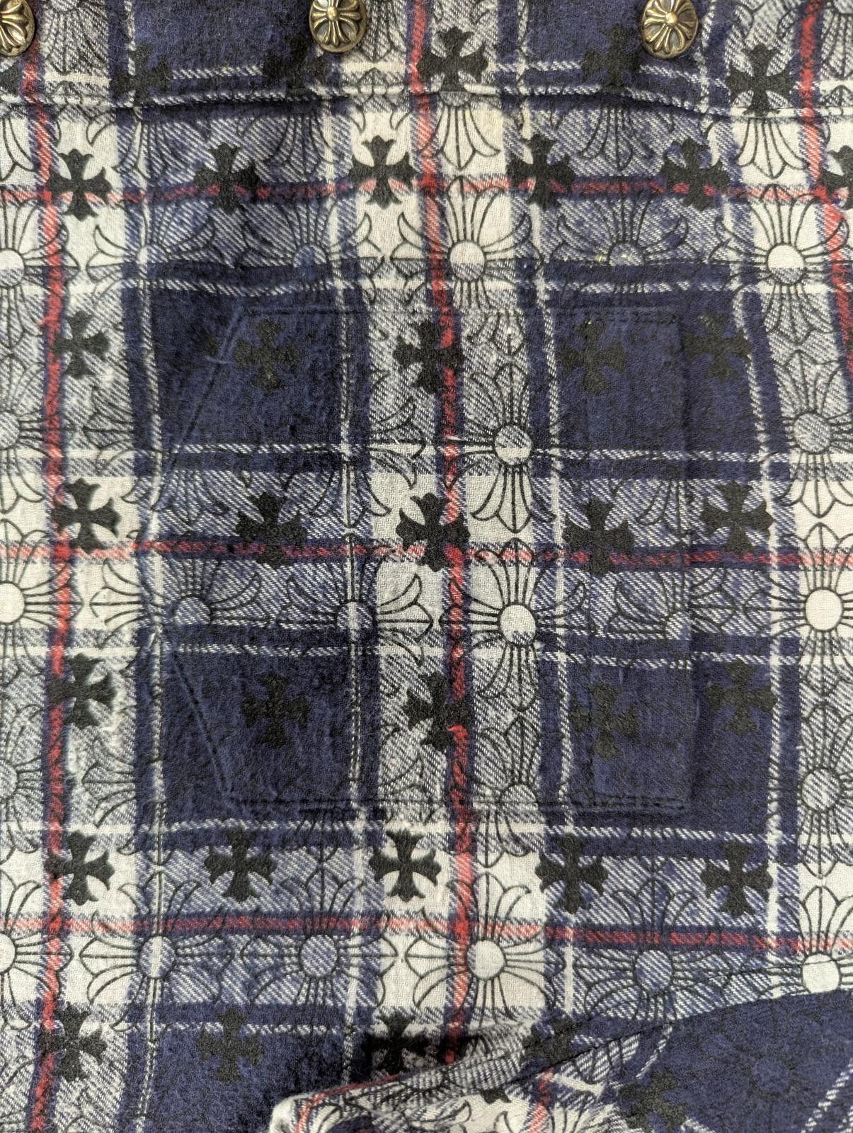 Chrome Hearts Chrome Hearts Loose Ends Flannel in Blue Size US L / EU 52-54 / 3 - 5 Thumbnail