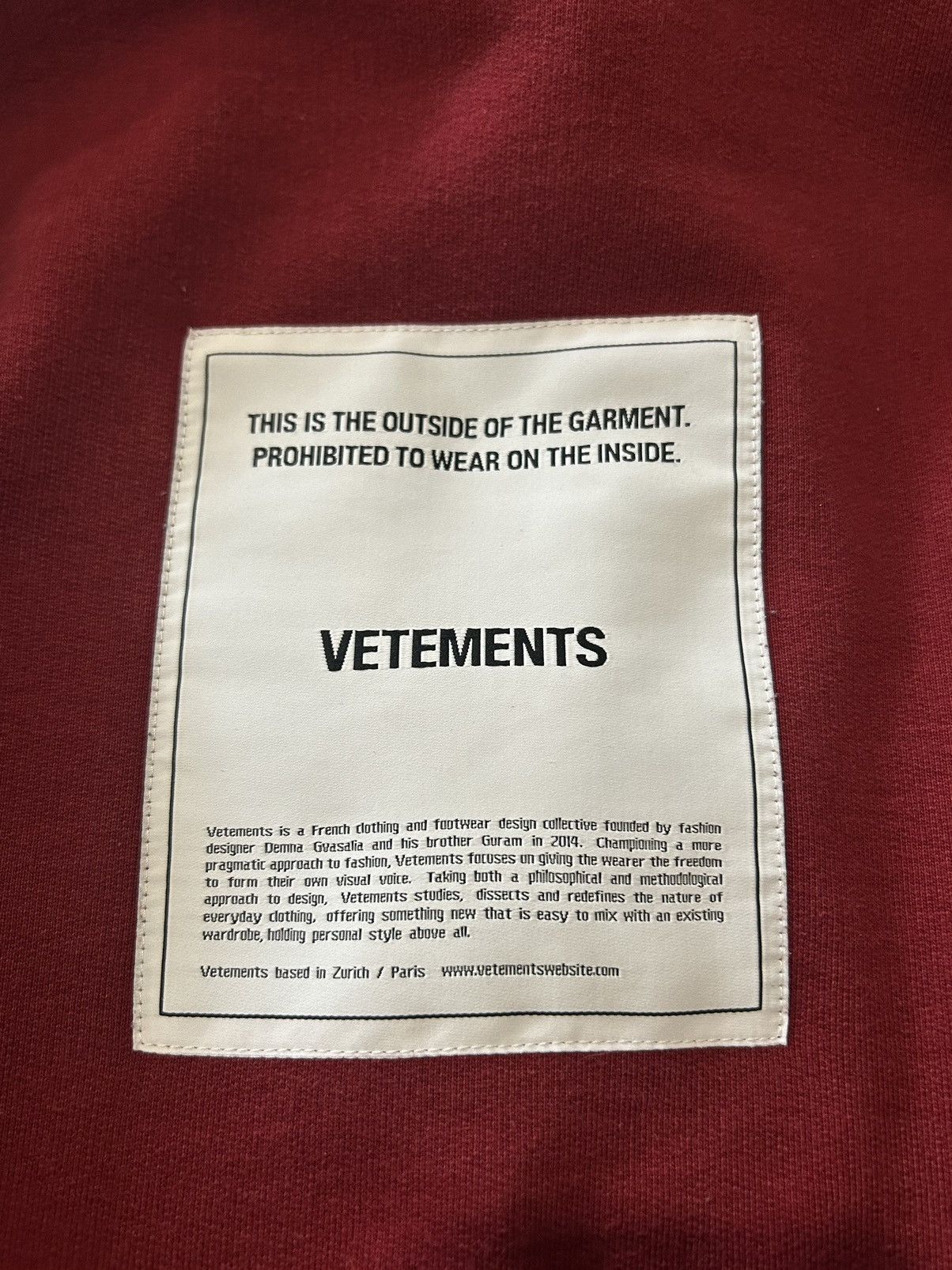 Vetements Rare Vetements Winter 2019 Inside Out Paneled Quarter Zip Size US L / EU 52-54 / 3 - 7 Thumbnail