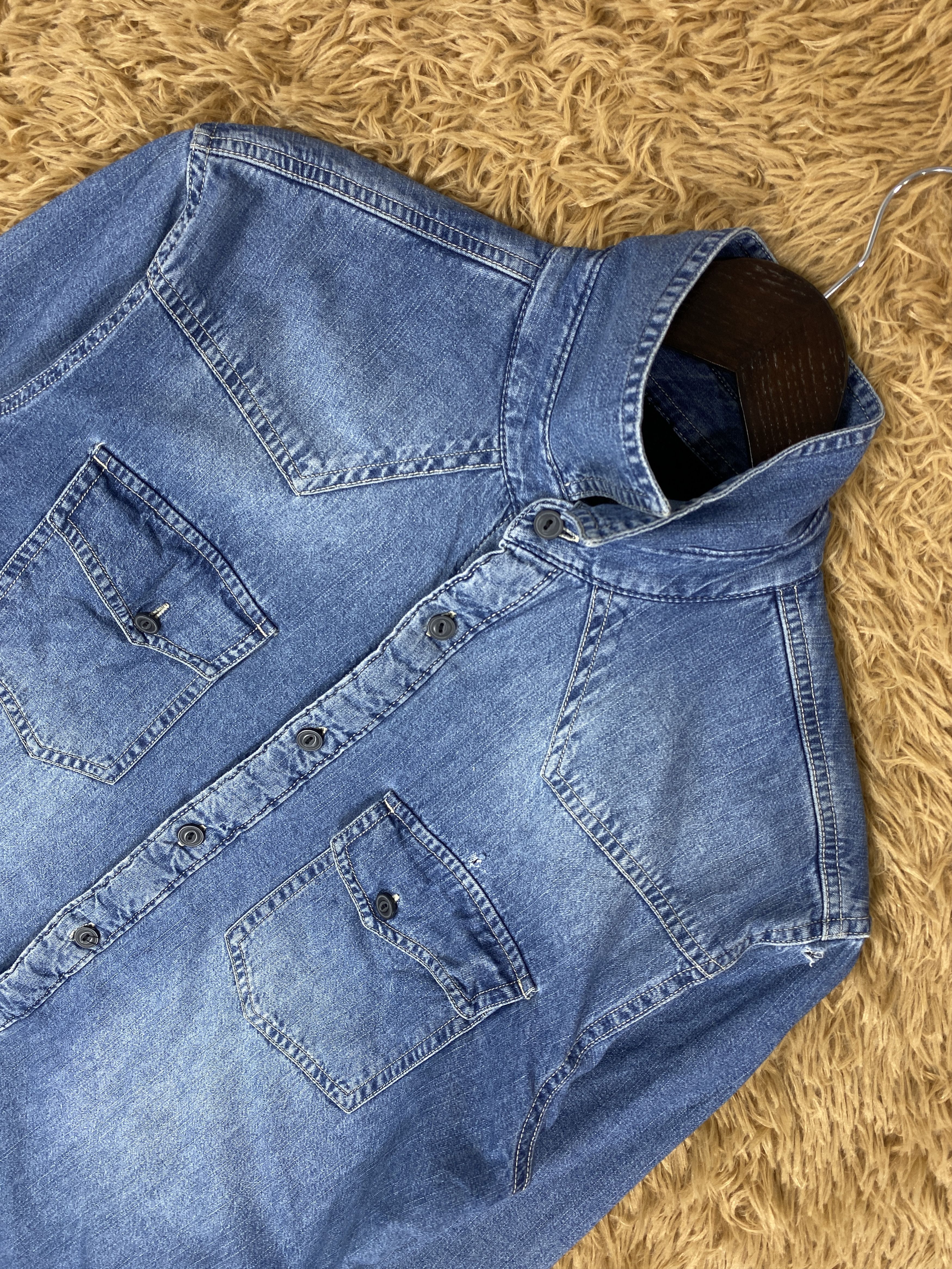 Japanese Brand Vintage Thruxton Fleece Lining Denim Jacket J2291 Size US S / EU 44-46 / 1 - 2 Thumbnail