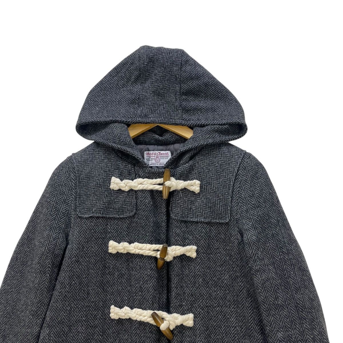 Harris Tweed 💥Harris Tweed Balmacaan X Japanese Brand Herringbone Jacket Size M / US 6-8 / IT 42-44 - 3 Thumbnail