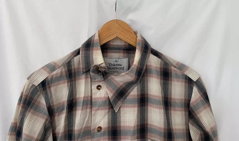 Vivienne Westwood Vivienne Westwood Men’s Asymmetrical Plaid Shirt Size M / US 6-8 / IT 42-44 - 2 Thumbnail