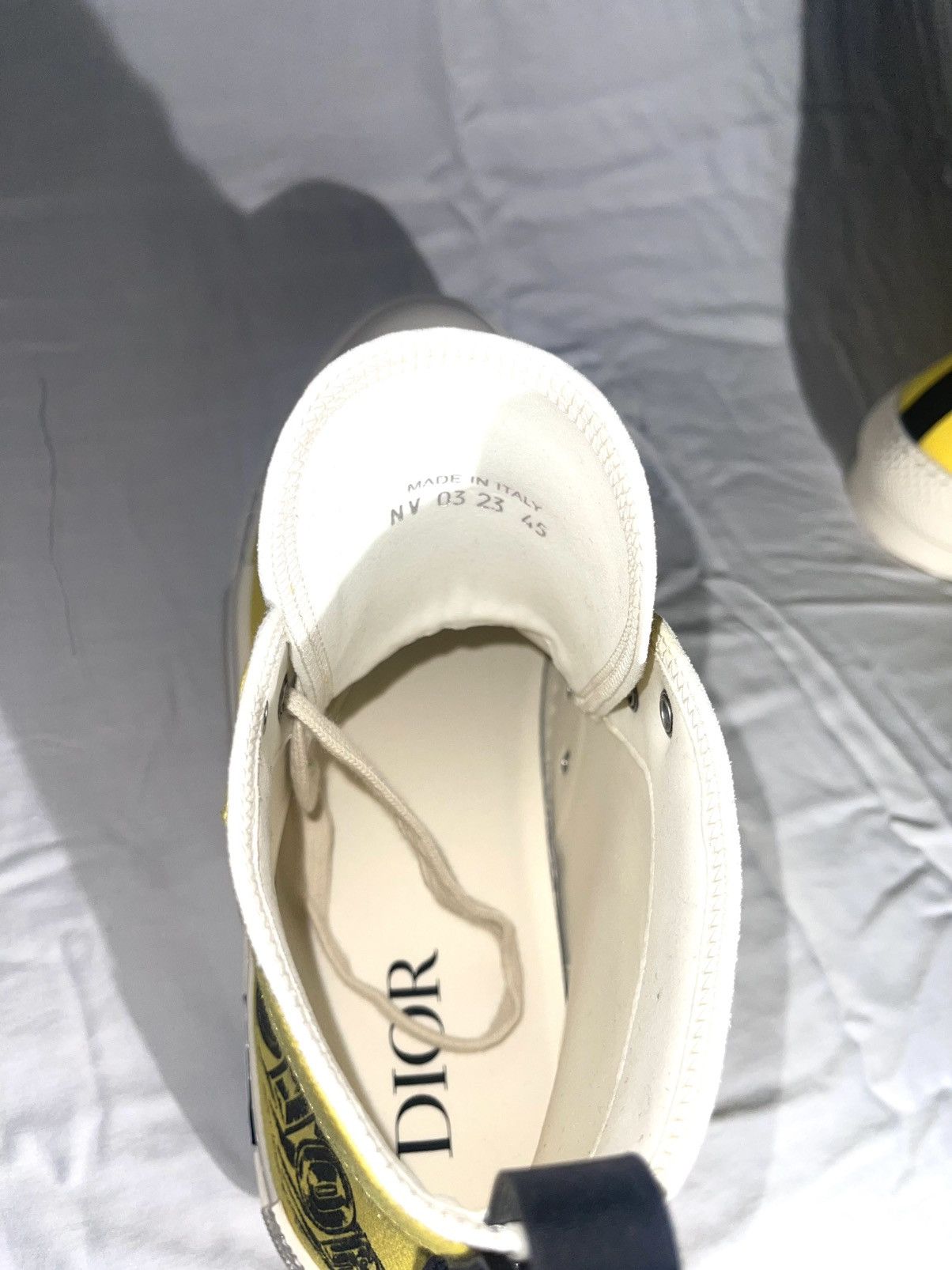 Dior Dior B23 High Top Yellow Astero-Dior Size US 12 / EU 45 - 8 Thumbnail