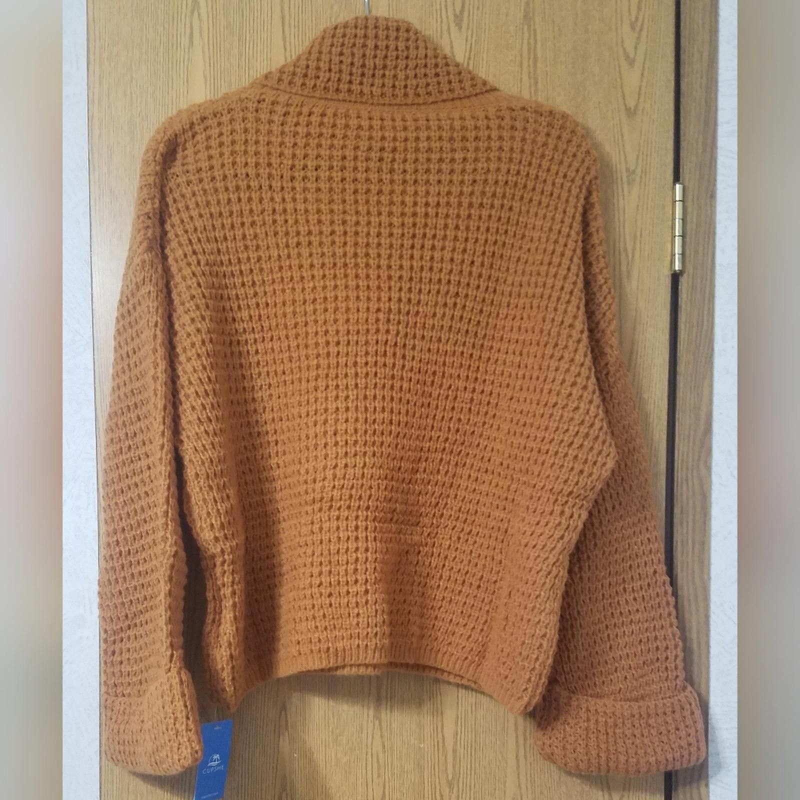 Designer NWT Cupshe Cowl Neck Sweater Size Small Brown Size S / US 4 / IT 40 - 2 Thumbnail