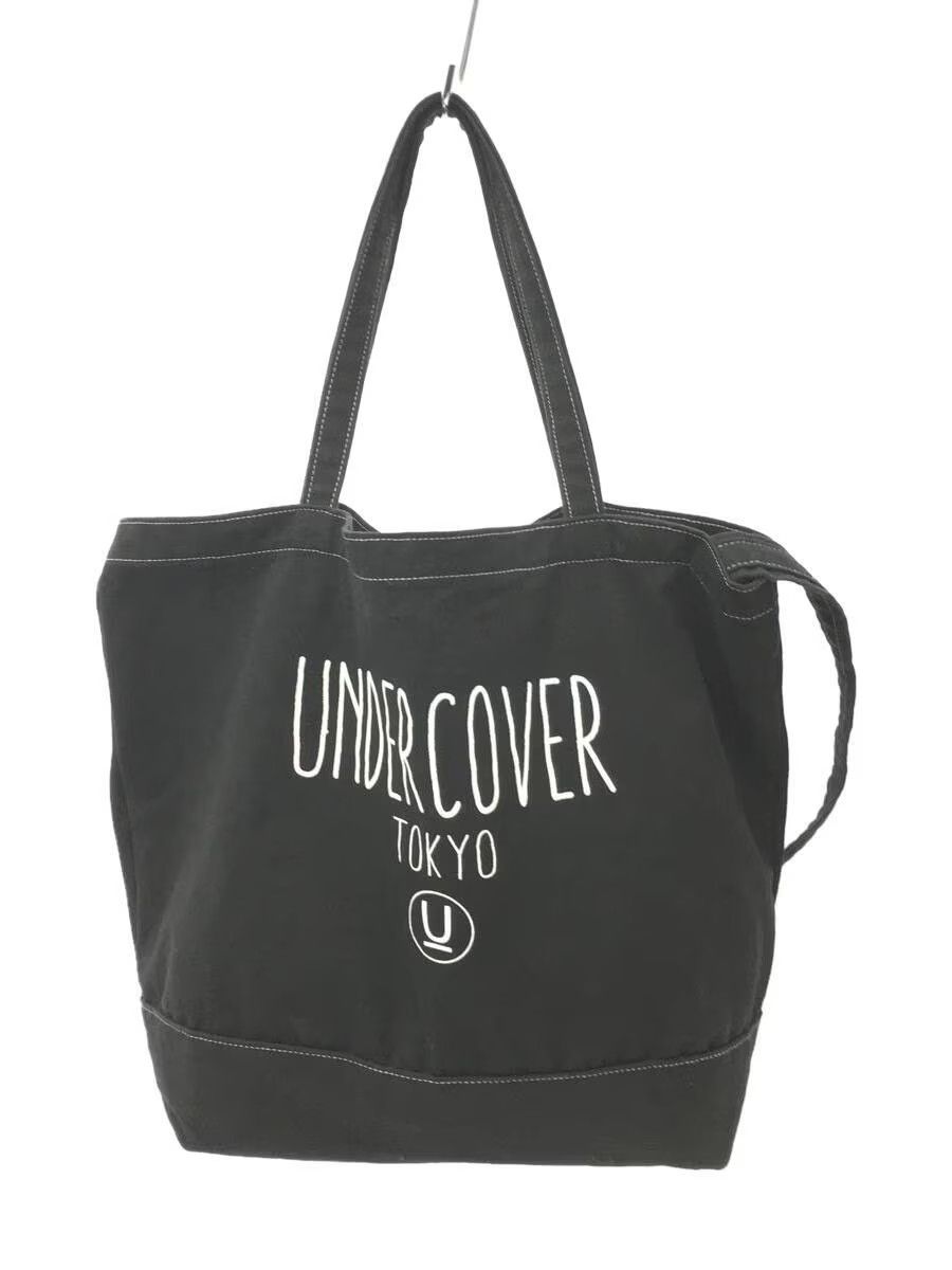 image of Undercover Contrast Stitch Logo Tote Bag in Black, Men's