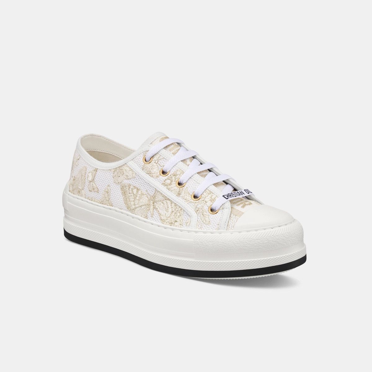 Dior o1bcso1str0225 Walk'n'Dior Platform Sneaker in White/Golden Size US 9 / IT 39 - 2 Thumbnail