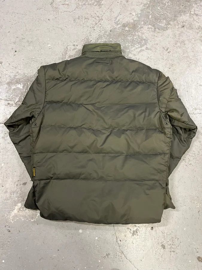 Armani × Vintage 1990s Armani Olive Buttoned Puffer Jacket Size US L / EU 52-54 / 3 - 4 Thumbnail