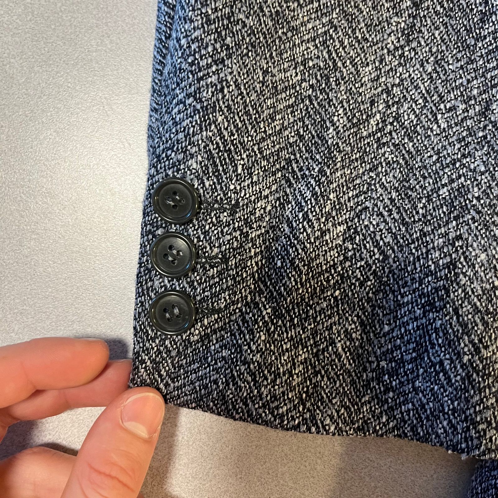 Yves Saint Laurent Vintage Yves Saint Laurent Herringbone Blazer – Size 40R Size 40R - 5 Thumbnail