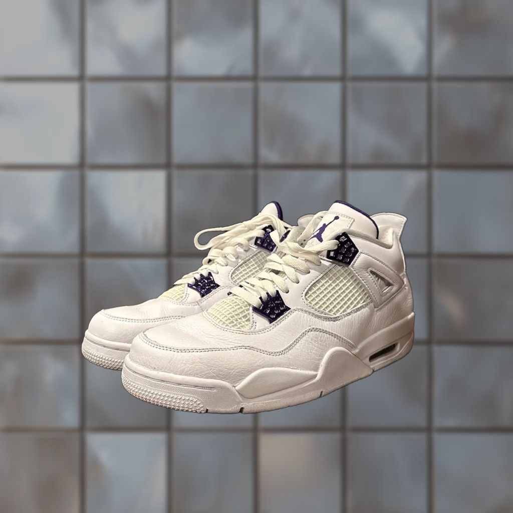 Nike VINTAGE Nike Air Jordan 4 Retro White Purple CT8527-115 Sneaker Mens 11 Nike Air Retro 90s Size US 10 / EU 43 - 1 Thumbnail