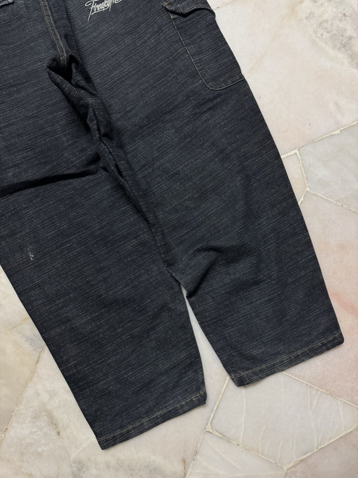 JNCO 💥INSANE BAGGY💥FREAKY F-R808 SUPER BAGGY CARGO HIP-HOP STYLE Size US 33 - 19 Thumbnail