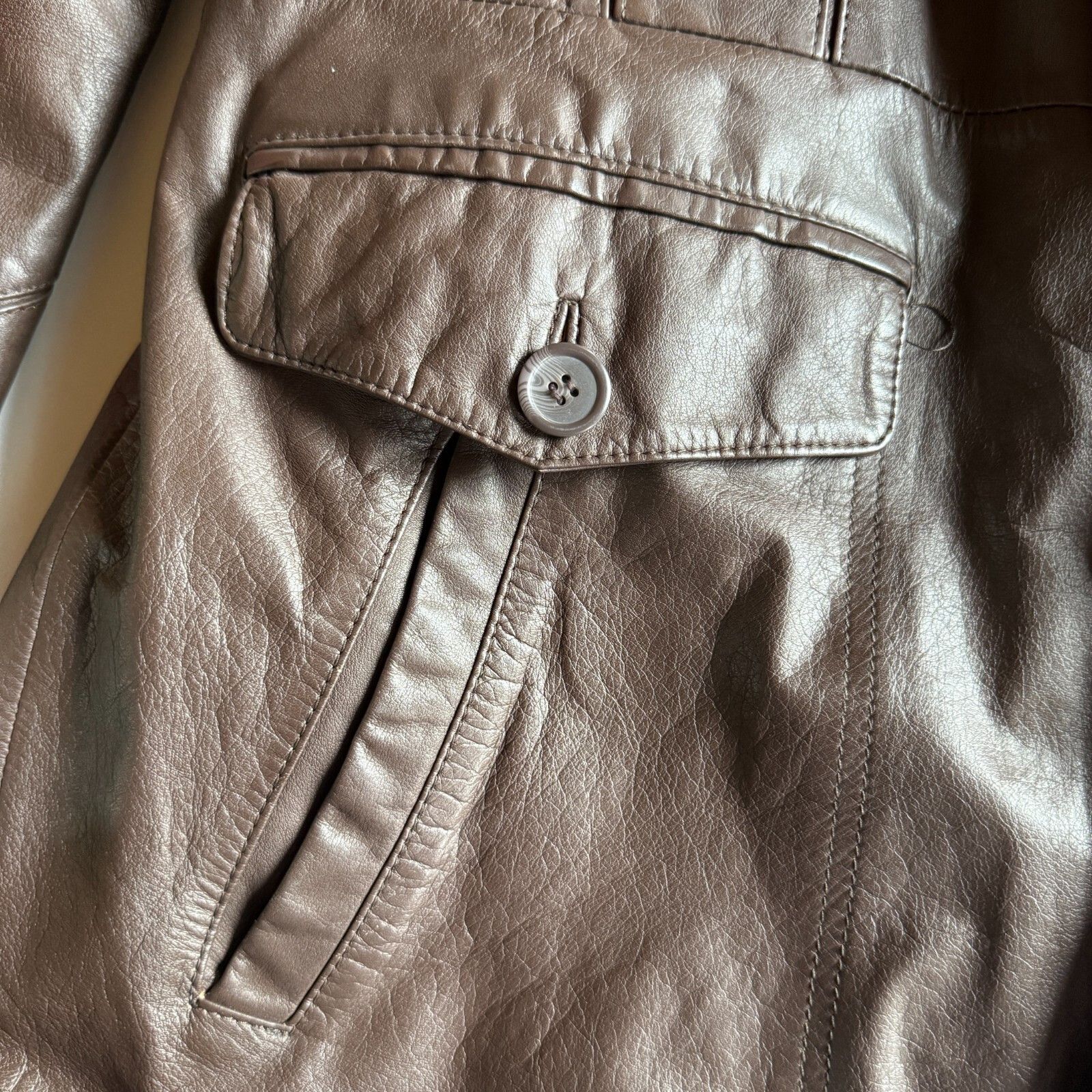 The Leather Shop Vintage Brown Leather Coat by The Leather Warehouse Size 44 Size US L / EU 52-54 / 3 - 6 Thumbnail