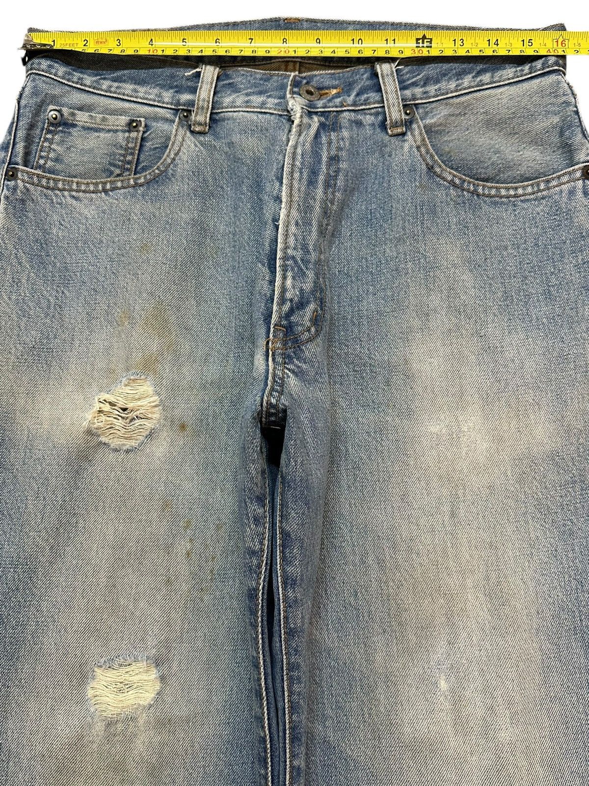 Japanese Brand Vintage Japanese Brand Faded Mud Wash Distress Baggy Jeans Size US 32 / EU 48 - 11 Thumbnail