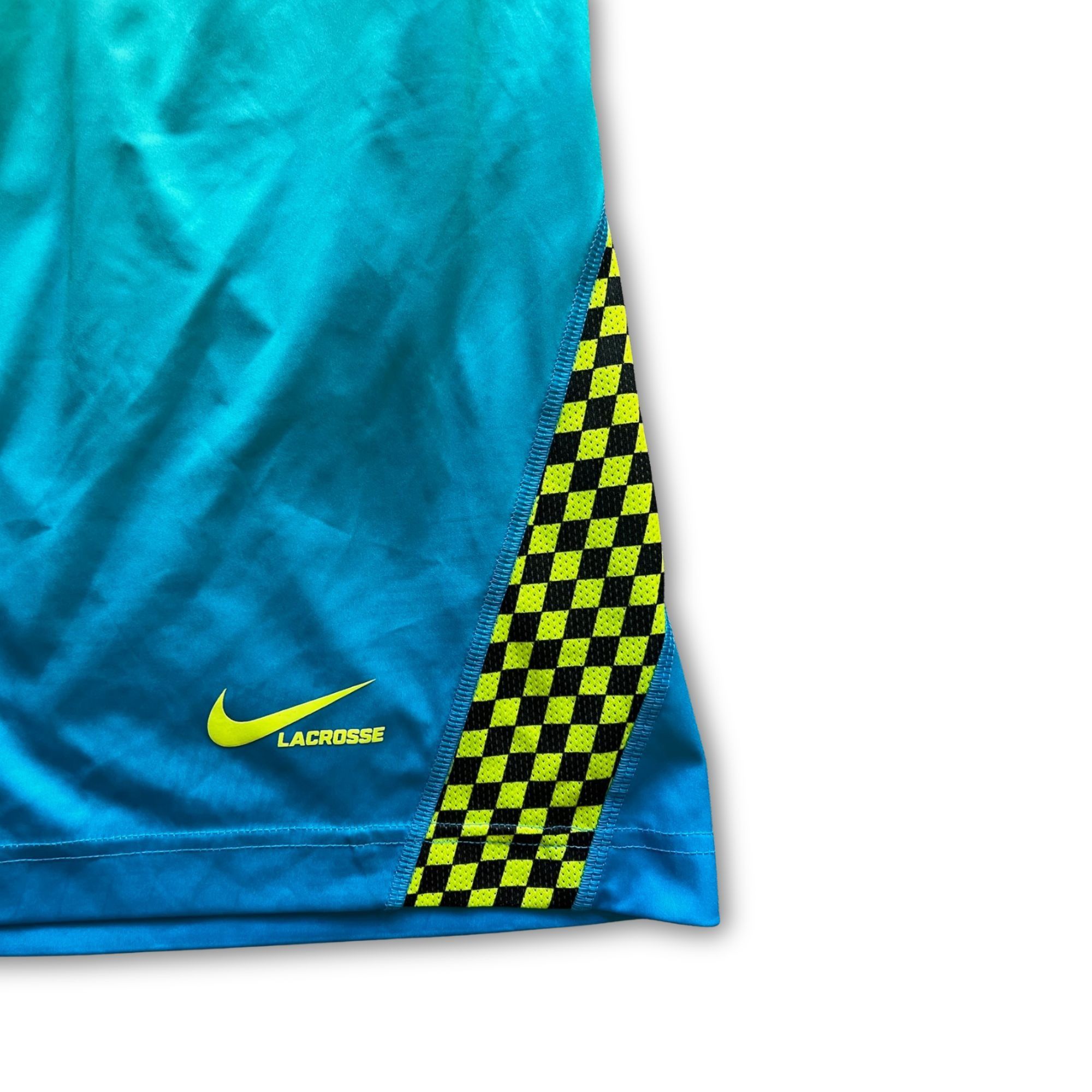 Nike Nike Mens Dri-Fit Lacrosse Athletic Shorts L Blue & Neon Yel Size US 33 - 4 Thumbnail