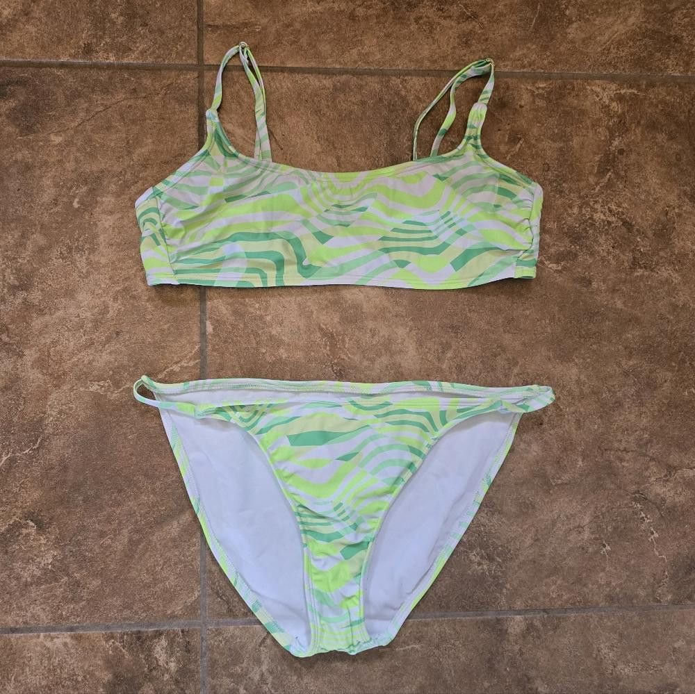 Designer Green Detailed XHLN Bikini Set Size ONE SIZE - 3 Thumbnail