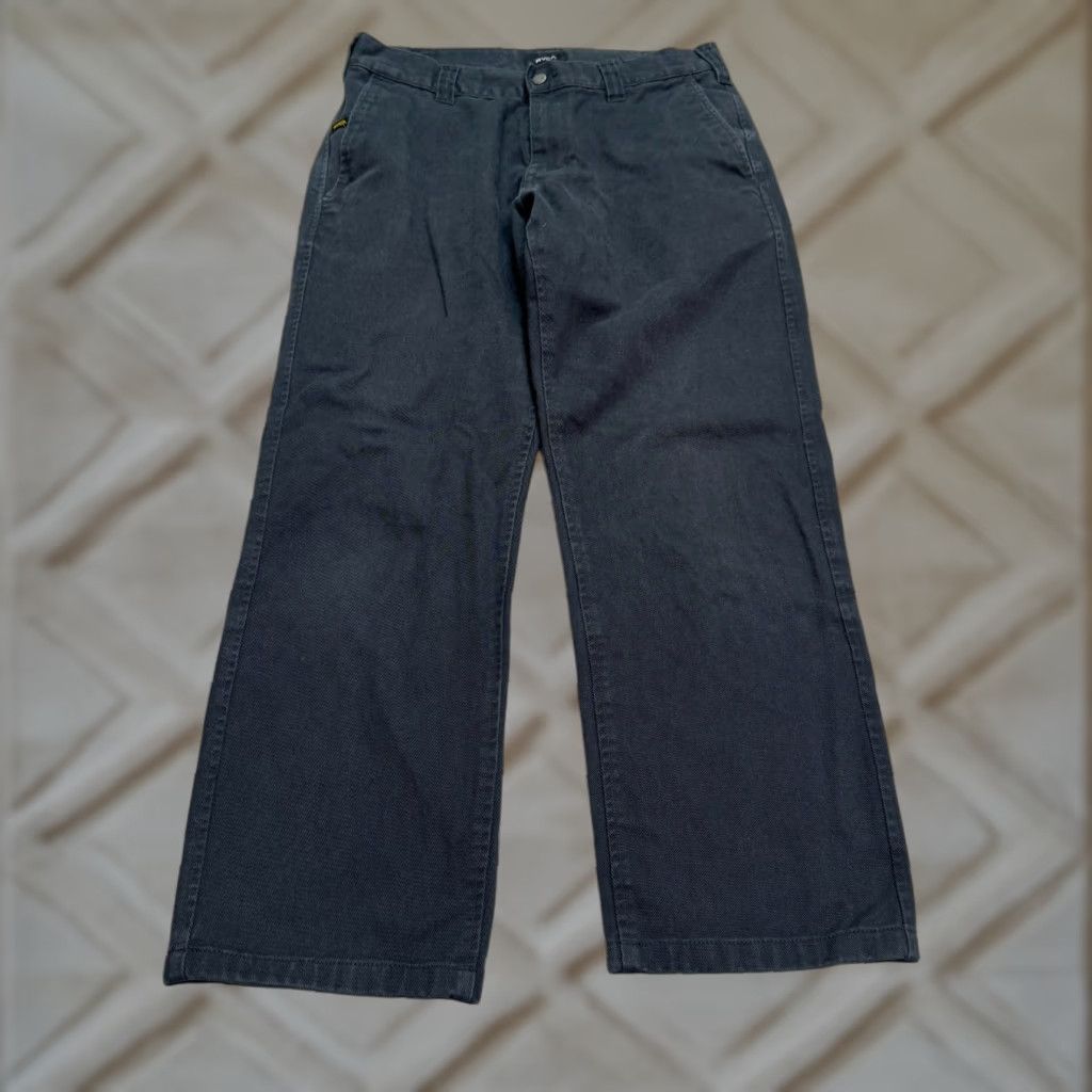 RVCA RVCA Americana Chino Pants Mens 31 Black Cotton Straight Flat Front Heavyweight Regular Size US 31 - 1 Thumbnail