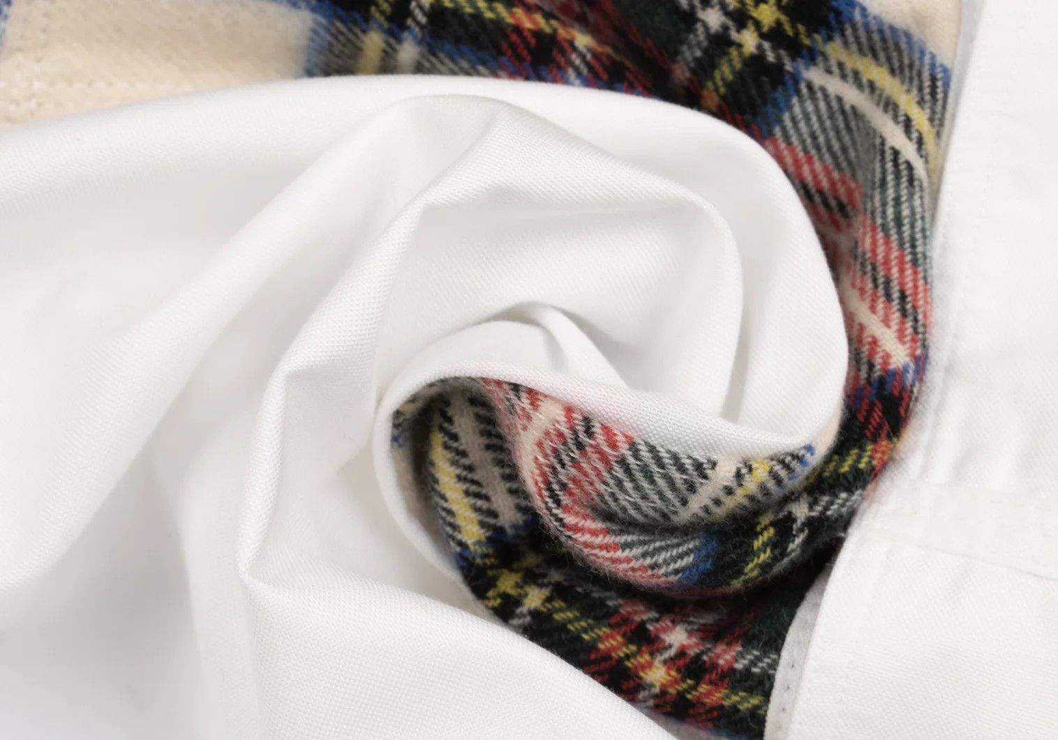Junya Watanabe Tartan Check Button-Down Shirt in White, Size L Size US L / EU 52-54 / 3 - 18 Thumbnail