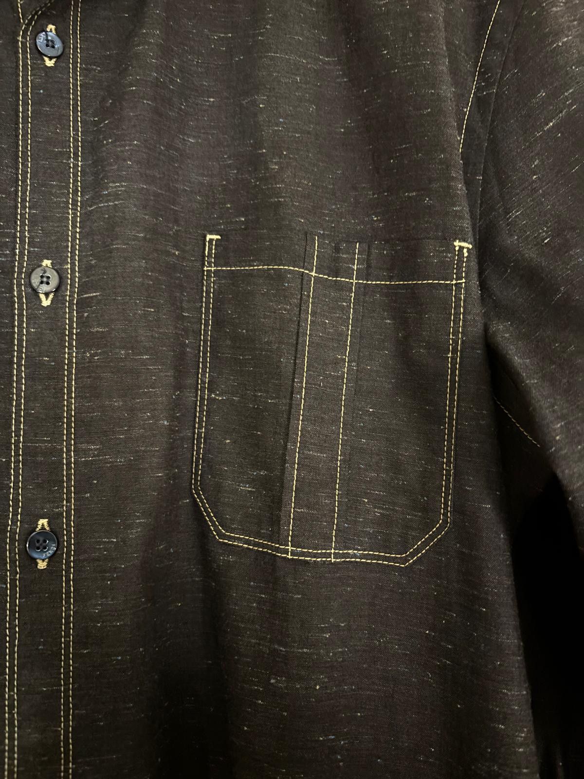 Fendi Fendi Blue Cotton Shirt with White Stitching Details Size US S / EU 44-46 / 1 - 3 Thumbnail