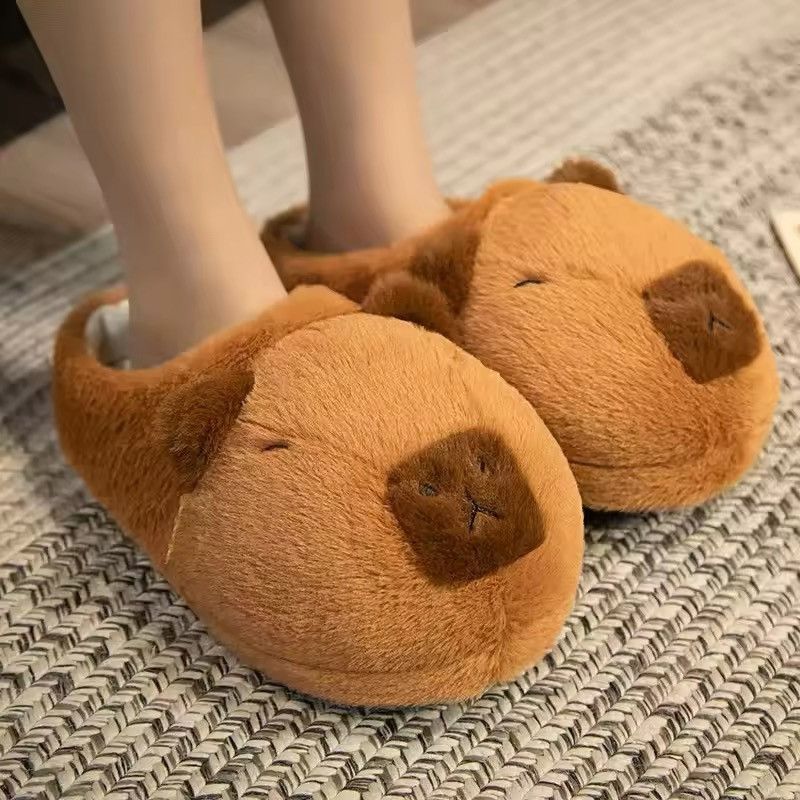 Designer × Japanese Brand Kawaii Capybara Cotton Plush slippers Size US 9 / EU 42 - 1 Thumbnail