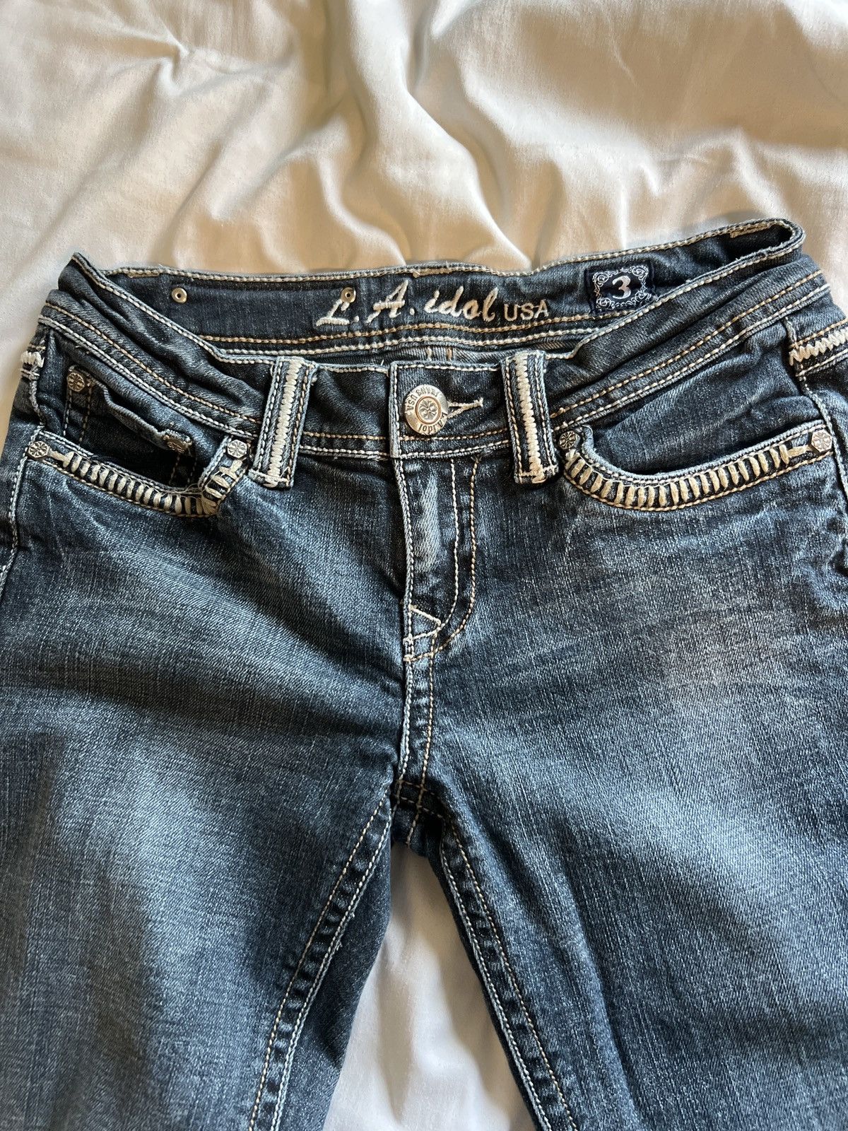 Vintage L.A. Idol USA Bootcut Jeans Size 28" / US 6 / IT 42 - 2 Thumbnail