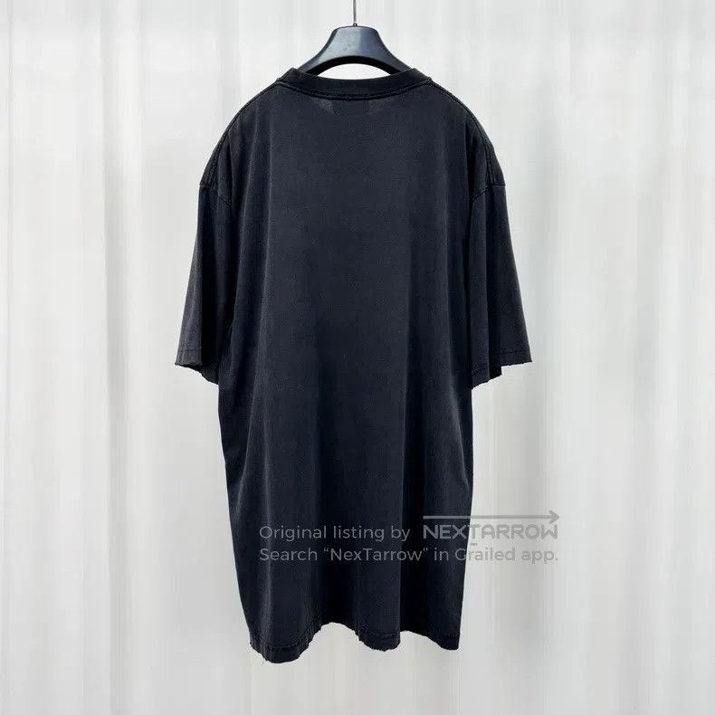 Balenciaga Balenciaga Water-Wash Print Letter Short Sleeve Size US M / EU 48-50 / 2 - 2 Thumbnail
