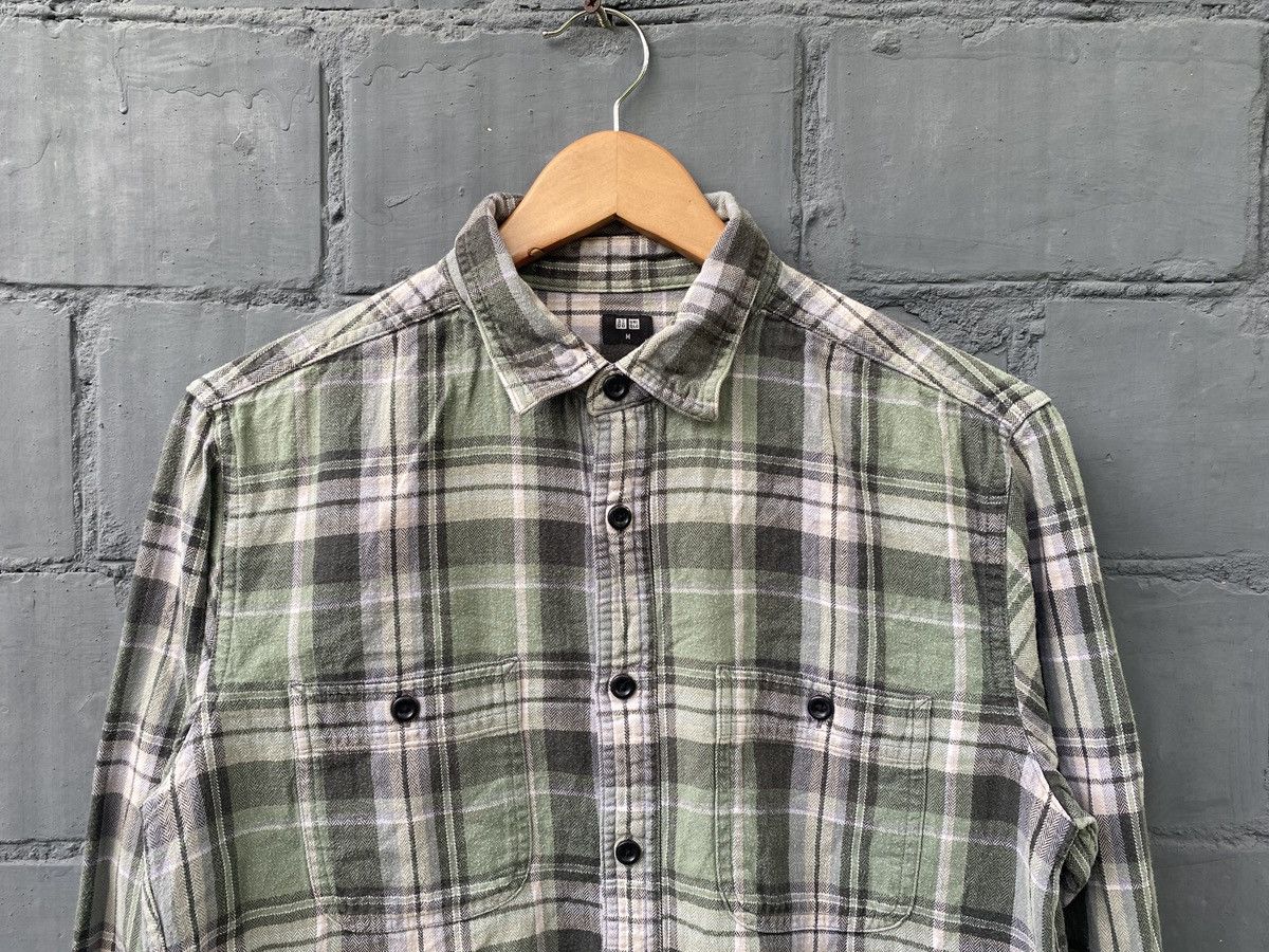 Uniqlo Uniqlo Flannel Country Plaid Multicolor Khaki Shirt Size US M / EU 48-50 / 2 - 3 Thumbnail
