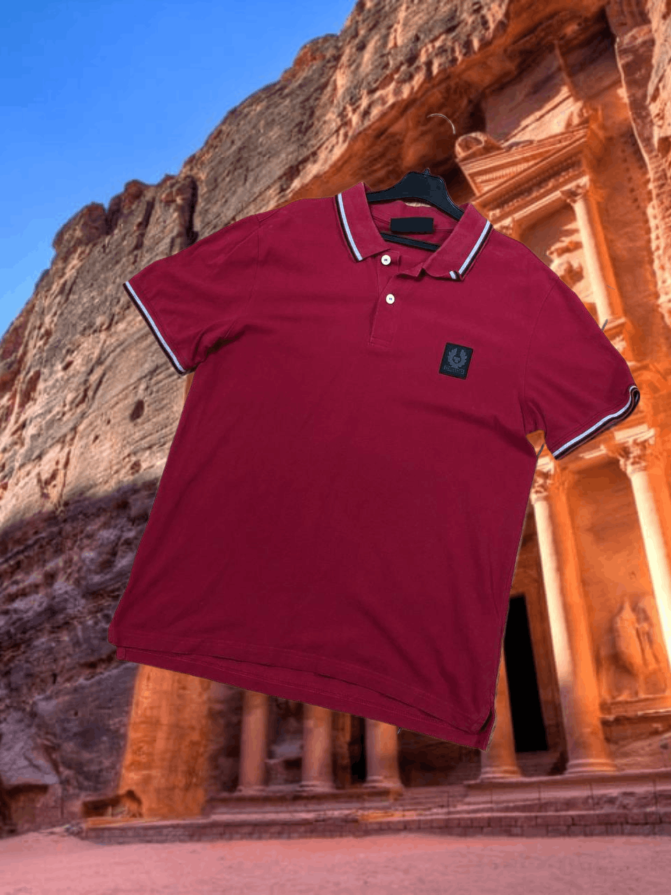 Belstaff Vintage Polo Belstaff logo red T-shirt Y2K streetwear Size US M / EU 48-50 / 2 - 1 Thumbnail