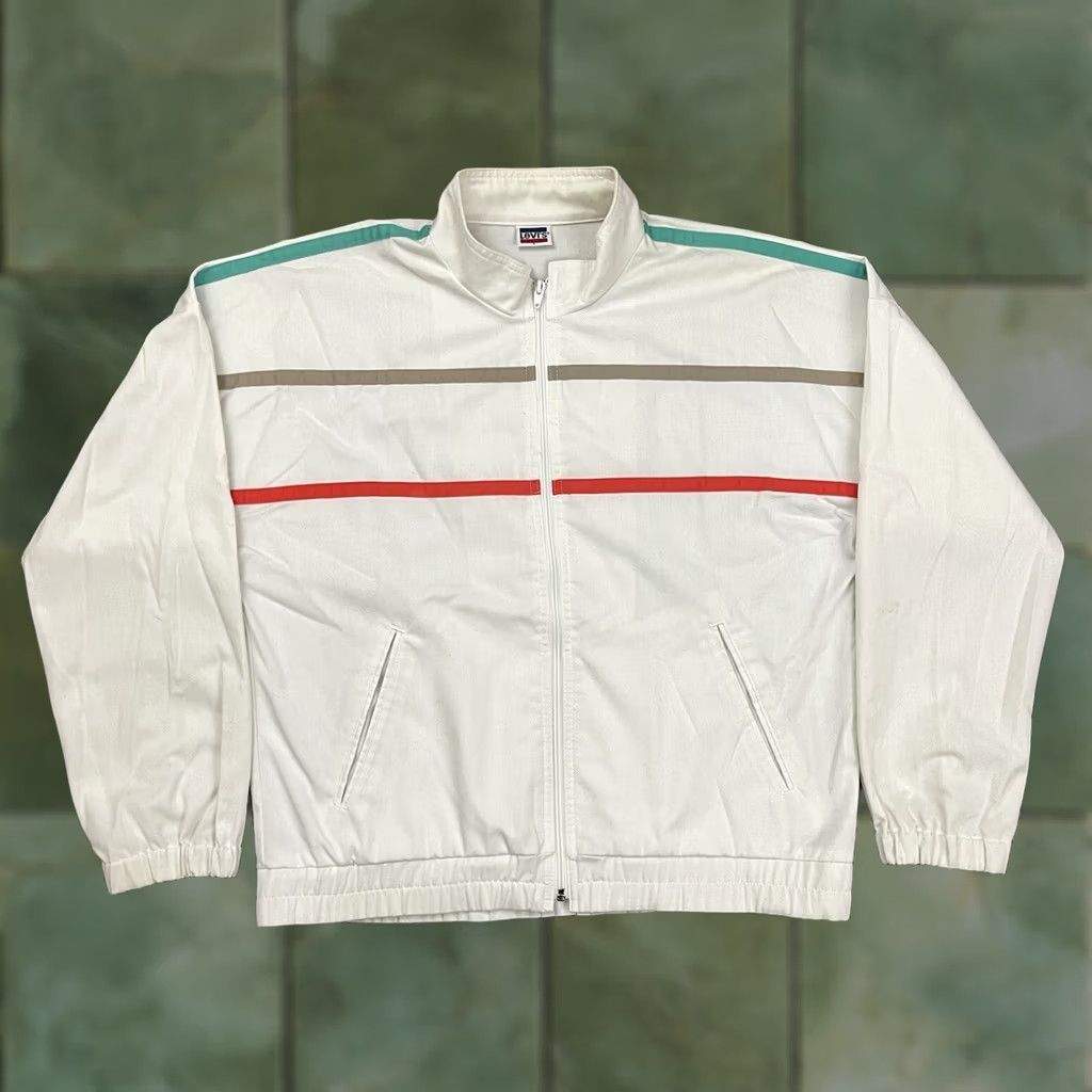 Levi's VINTAGE Levi’s Jacket Mens L White Striped Western 90s Zip Pockets USA Western Size US L / EU 52-54 / 3 - 1 Thumbnail
