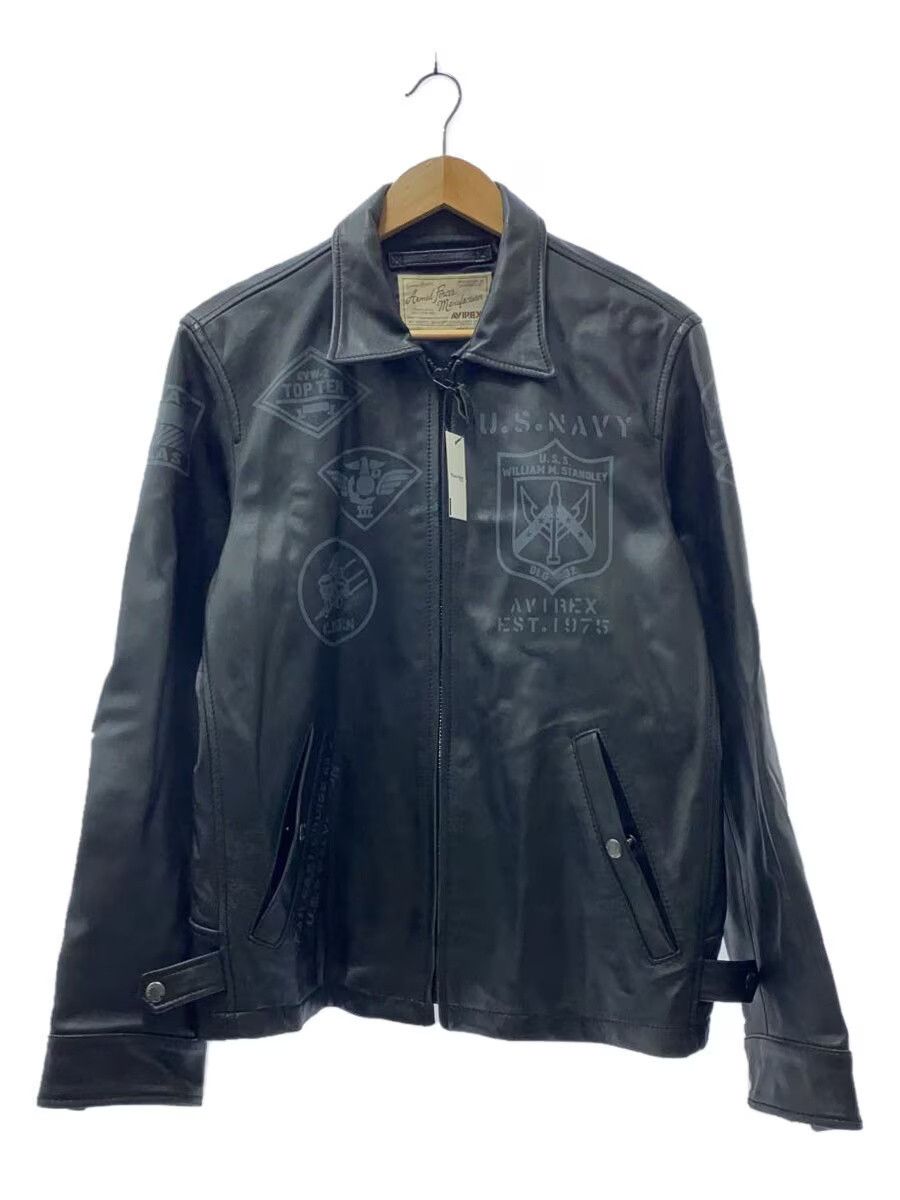 Avirex Avirex Plain Goat Leather Jacket Blouson Black Size US L / EU 52-54 / 3 - 1 Thumbnail