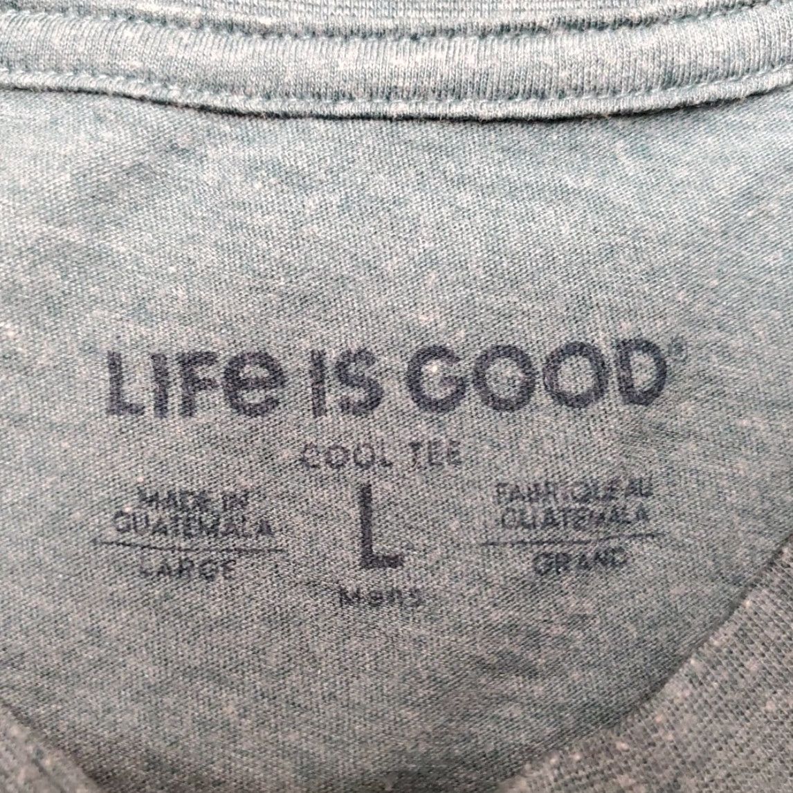Life is Good Life is good Shirt Mens L Gray Crewneck Casual TEE 90s USA Nature Outdoor Graphic Print Cotton Blend Short Sleeve Size US L / EU 52-54 / 3 - 3 Thumbnail