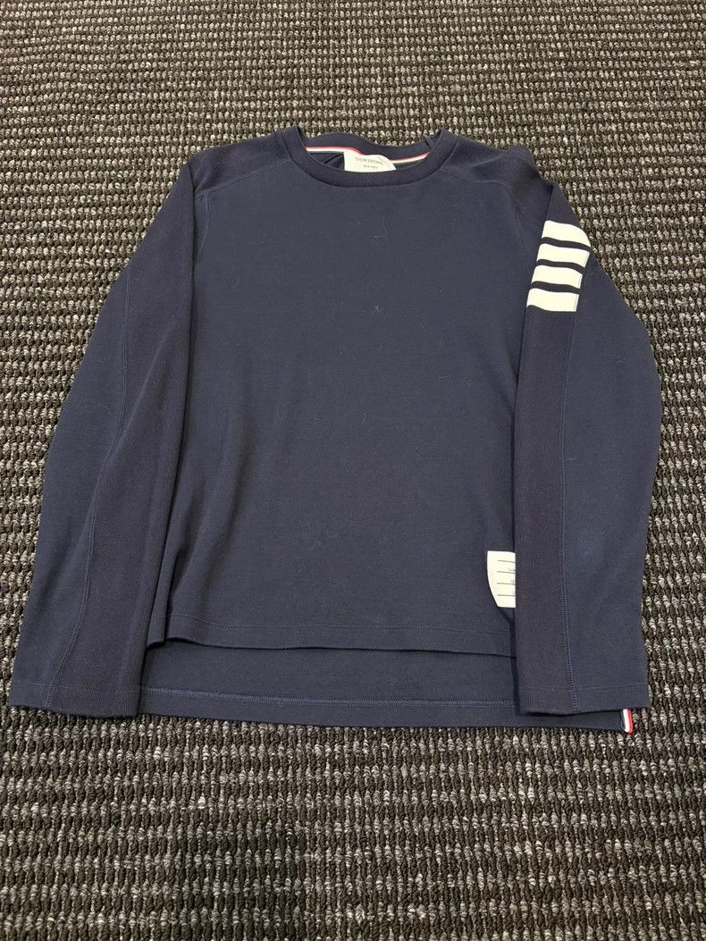 Thom Browne Thom Browne Cotton long sleeve T-shirt Size US S / EU 44-46 / 1 - 2 Thumbnail