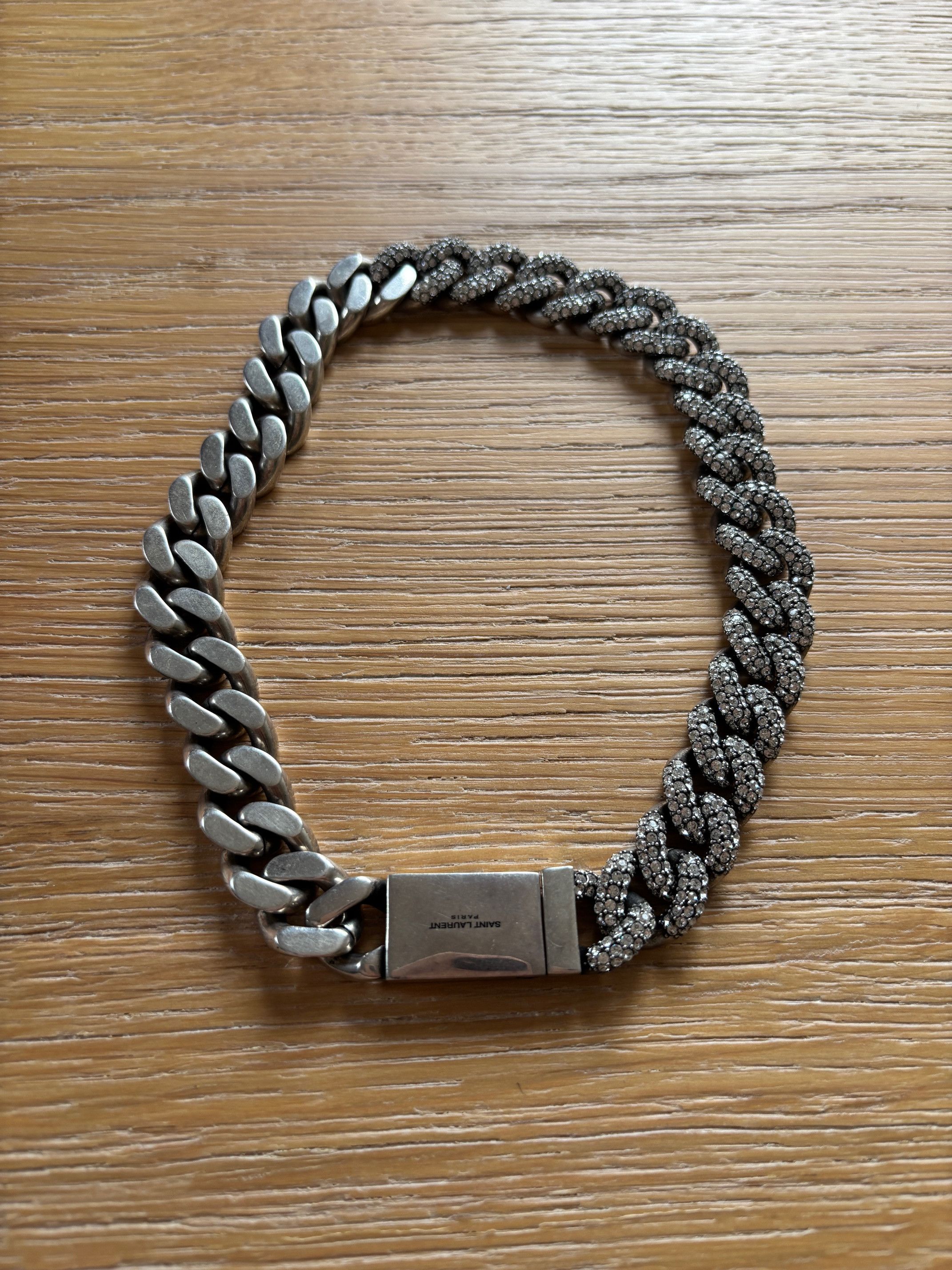 Yves Saint Laurent Chain Choker with Crystals Size ONE SIZE - 1 Thumbnail