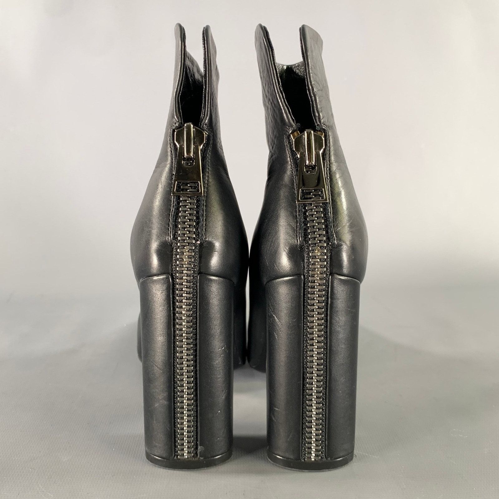 Tom Ford TOM FORD Size 7 Black Leather Solid Zip Up Boots Size US 7 / IT 37 - 3 Thumbnail