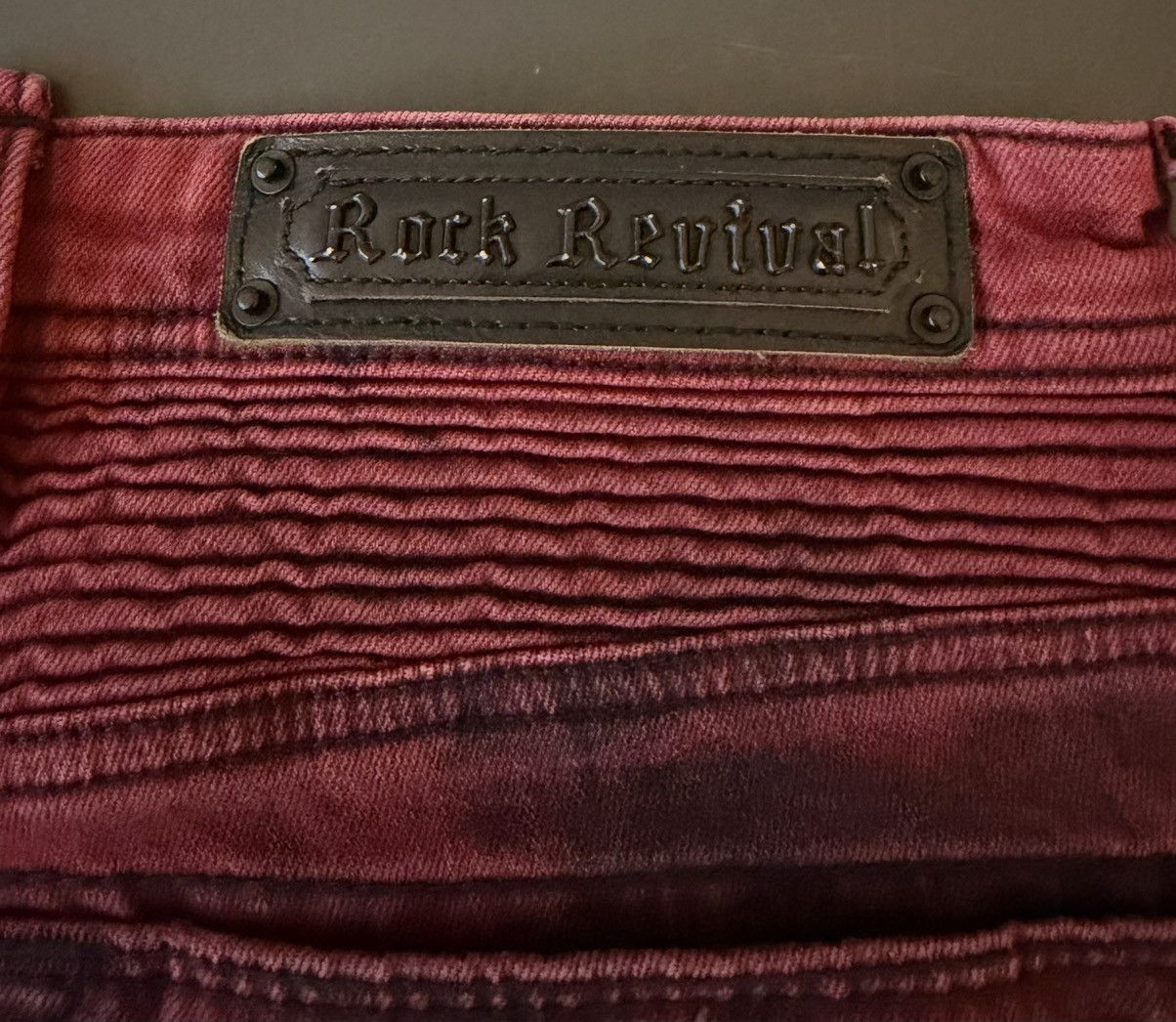 Rock Revival Men’s Rock Revival Moto Jeans-Red Size US 32 / EU 48 - 12 Thumbnail