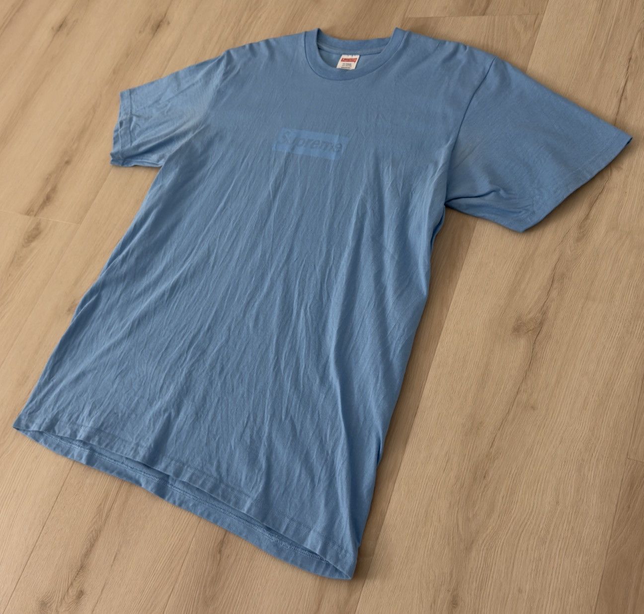 Supreme Supreme SS23 Tonal Box Logo Tee Bright Blue | Grailed