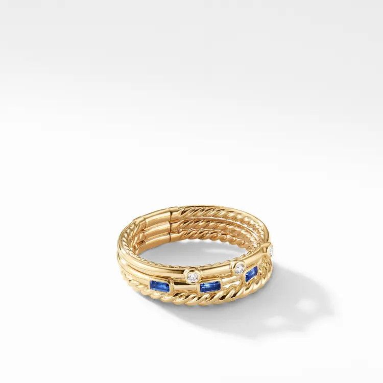 David Yurman o1s1wg111025 R13874D /Size 8 / Three Row Ring in Golden Size ONE SIZE - 1 Thumbnail
