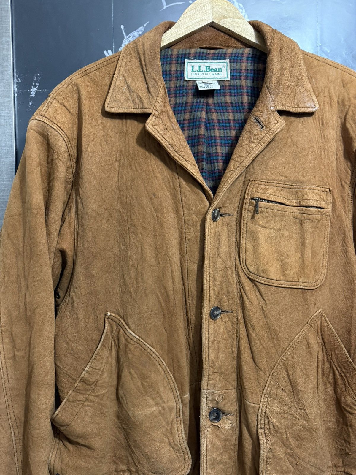 L.L. Bean L.L. BEAN CHORE JACKET SUEDE LEATHER 1980’s Size US L / EU 52-54 / 3 - 7 Thumbnail