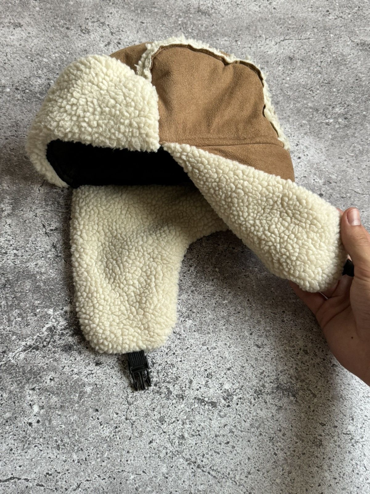 Japanese Brand × Vintage Vintage Y2K fleece brown hat Japanese style Size ONE SIZE - 3 Thumbnail