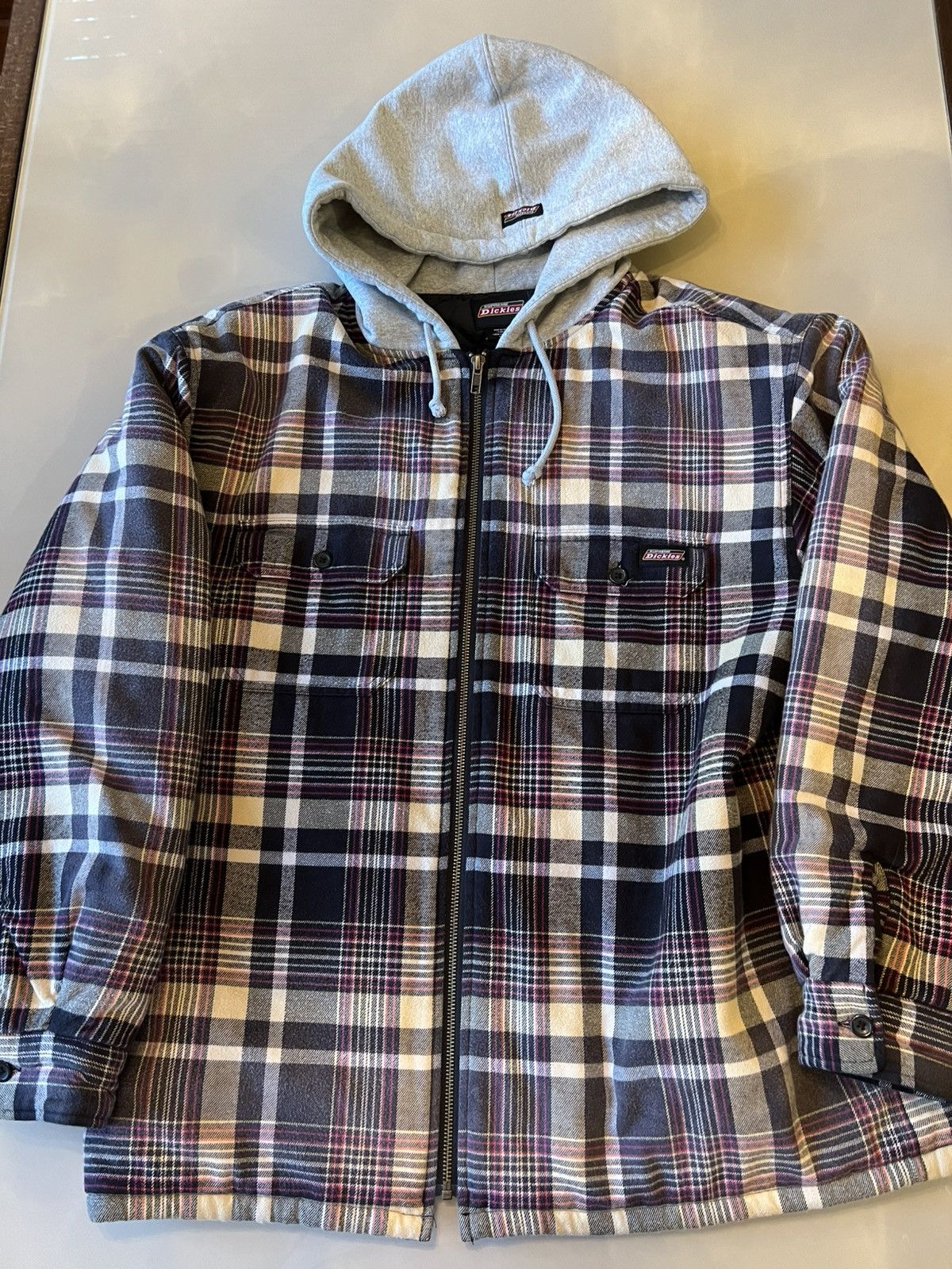 ジャケット・アウター Supreme Dickies plaid Supreme Dickies Plaid Hooded Zip Up Shirt (FW23) - $148