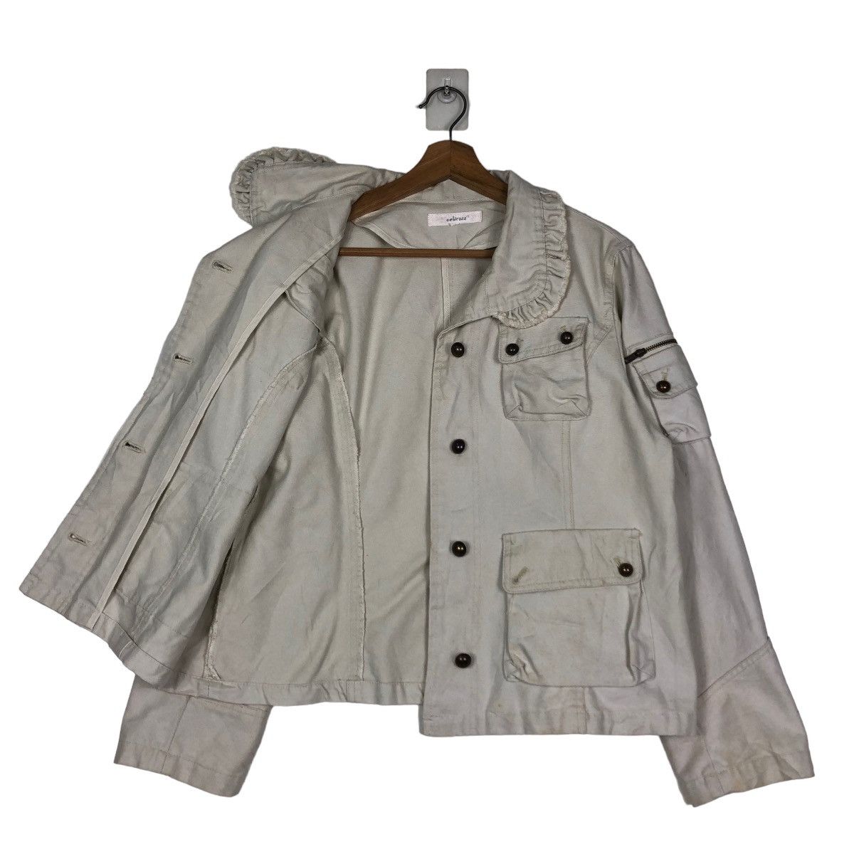 Japanese Brand 📌CROPPED BIKER JACKET HEEHIRASA JAPAN CARGO POCKETS Size US L / EU 52-54 / 3 - 12 Thumbnail