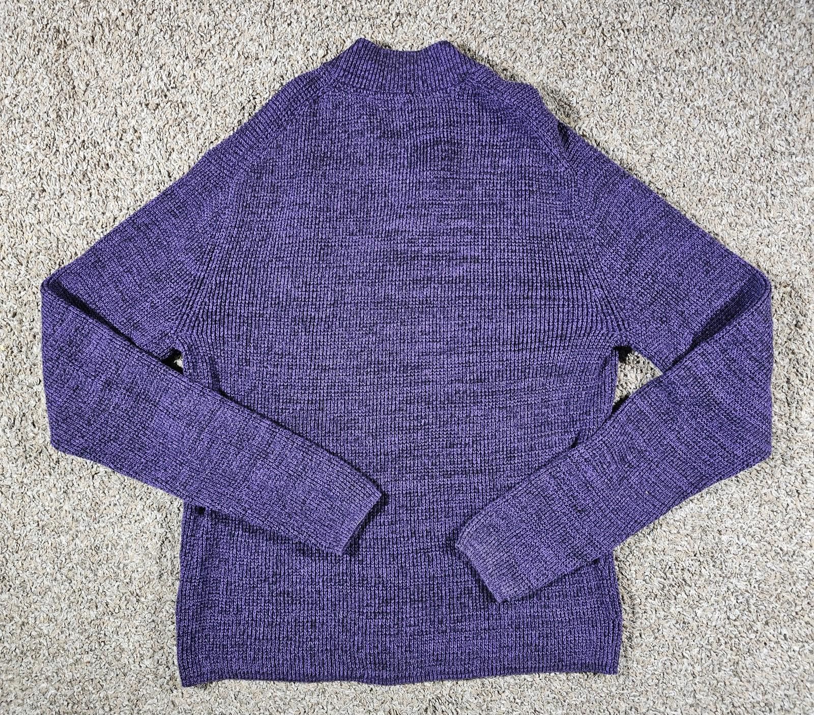 Designer 32 Bar Blues Purple Black 3 Button Sweater S Cable Knit Size US S / EU 44-46 / 1 - 7 Thumbnail