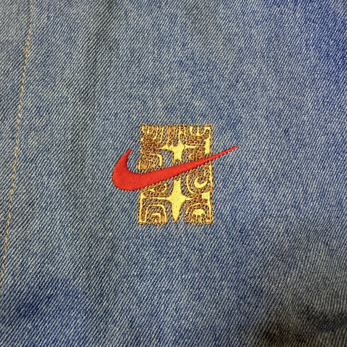 Nike Nike 90’s Honolulu marathon denim leather jacket Size US XL / EU 56 / 4 - 4 Thumbnail