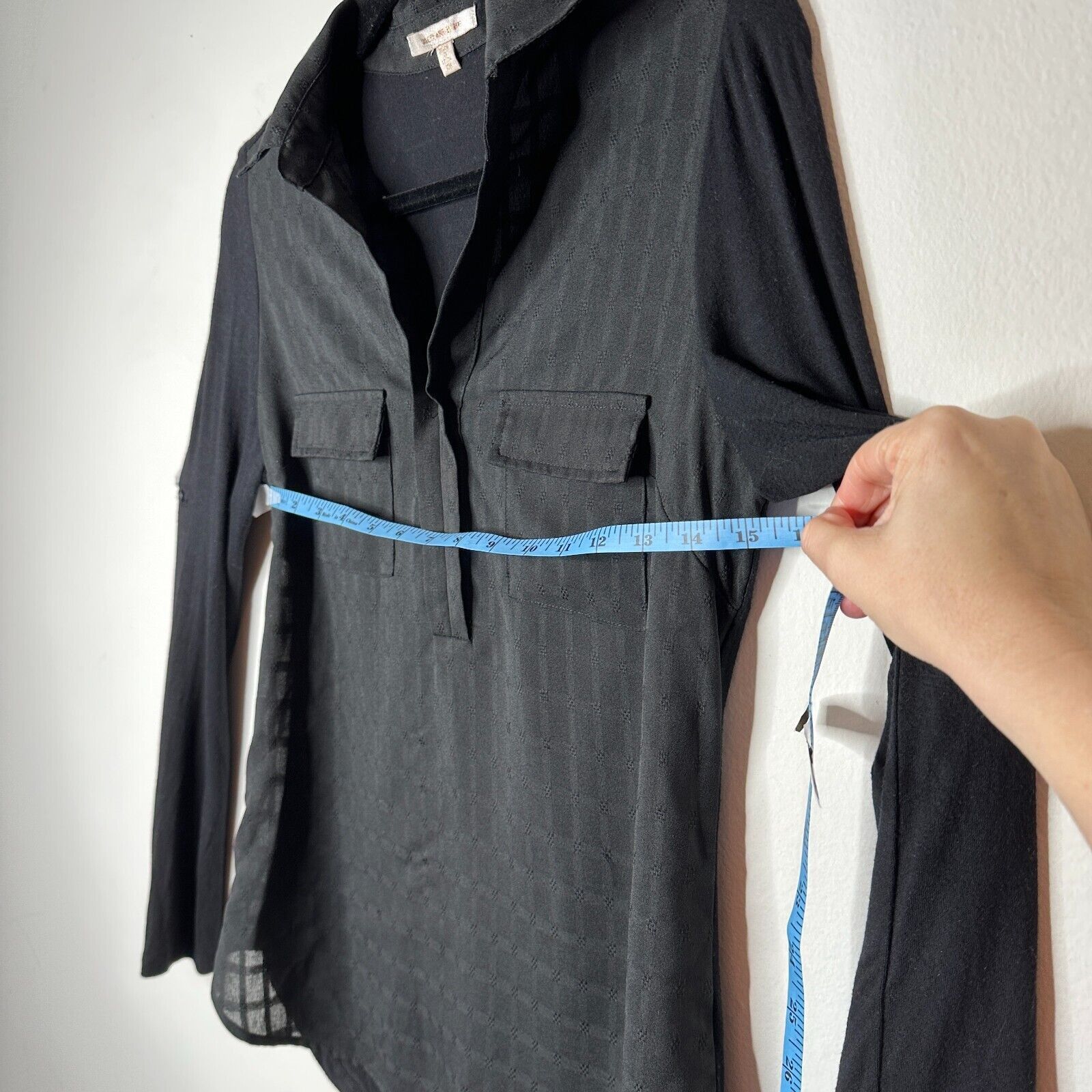 Other Skies Are Blue Black Stripe Pockets Long Sleeve Blouse XS Size XS / US 0-2 / IT 36-38 - 11 Thumbnail