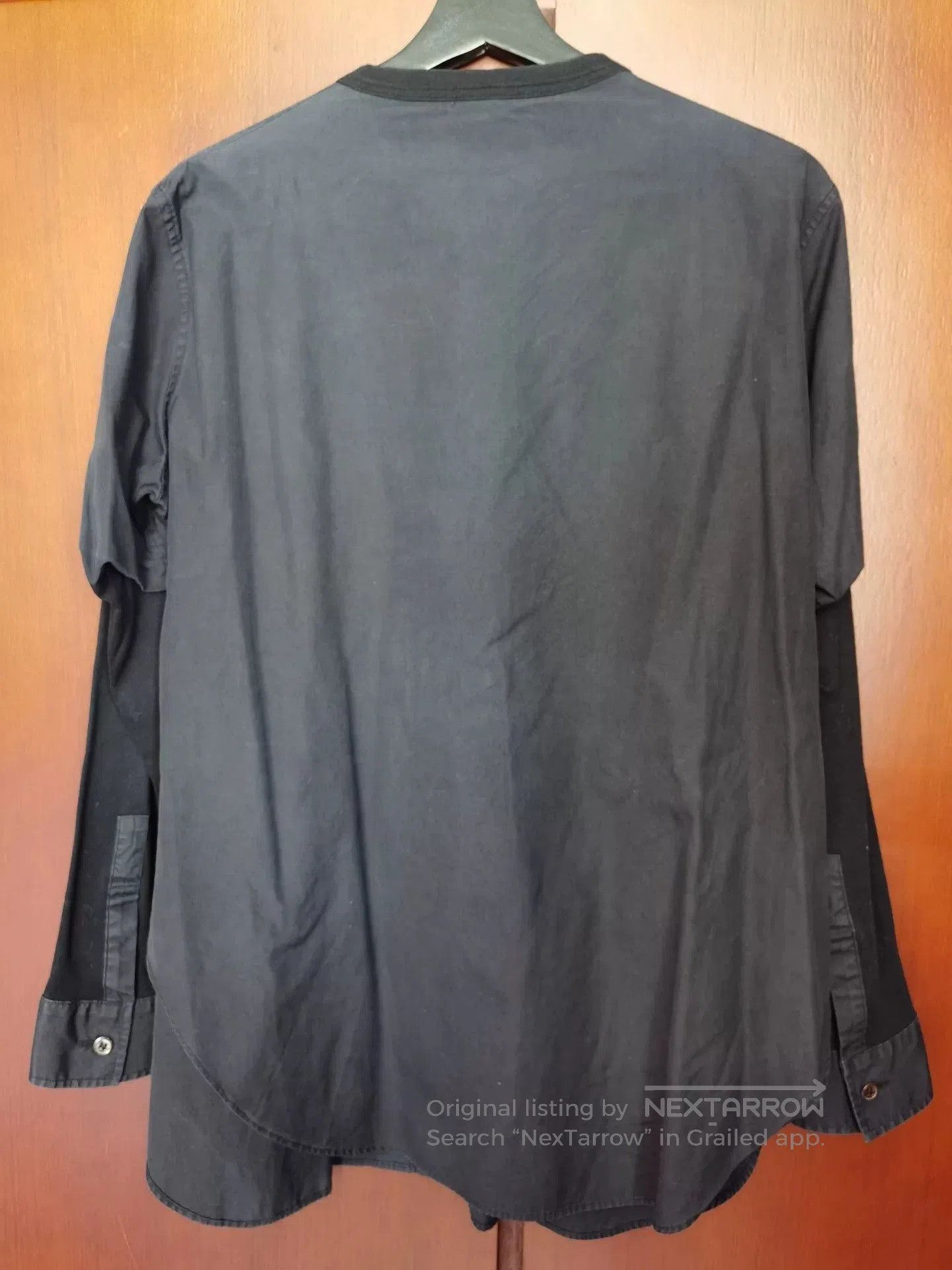 Y's Y's Black Cotton Long Sleeve Shirt. Size M / US 6-8 / IT 42-44 - 2 Thumbnail