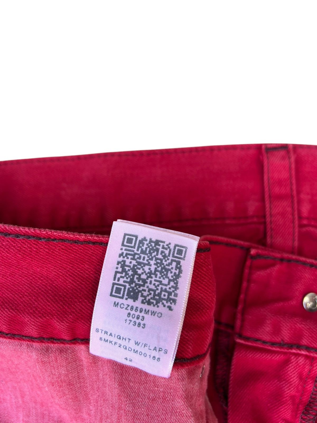 True Religion Vintage True Religion Distressed Red Denim Straight Jeans Size US 42 / EU 58 - 21 Thumbnail