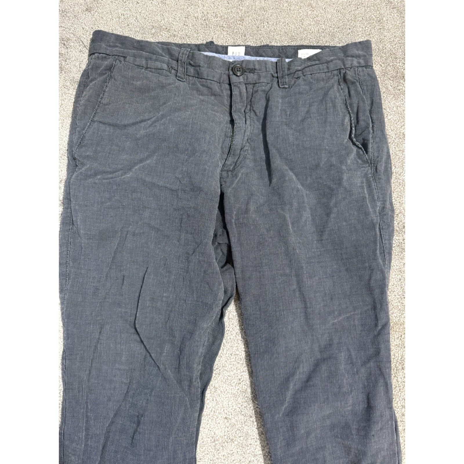 Gap Gap Slim Chino Pants 31x30 Gray Solid Casual Mens Size US 31 - 2 Thumbnail
