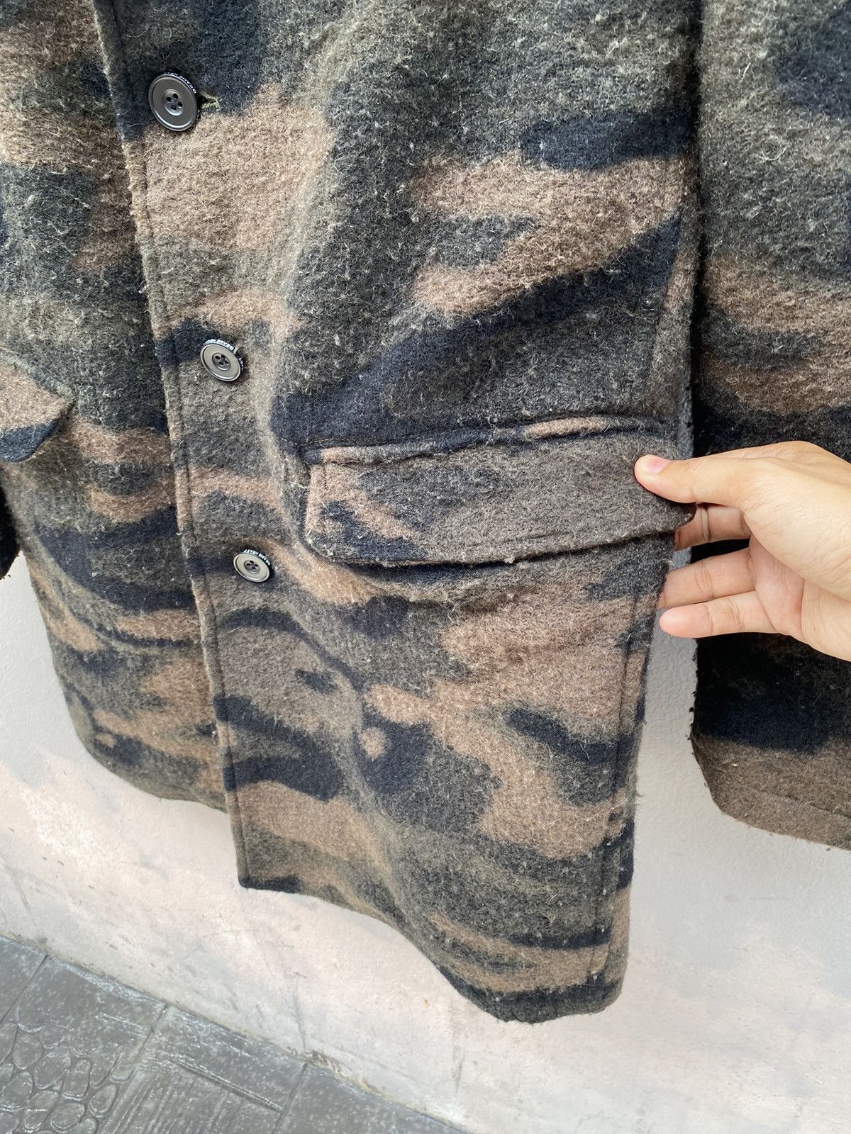 Beams Plus Beams Camouflage Wool Long Jacket Size US L / EU 52-54 / 3 - 10 Thumbnail