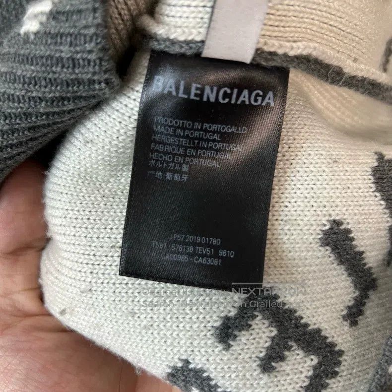 Balenciaga Balenciaga All-over Barrage Classic Grey Sweater Size US XS / EU 42 / 0 - 4 Thumbnail