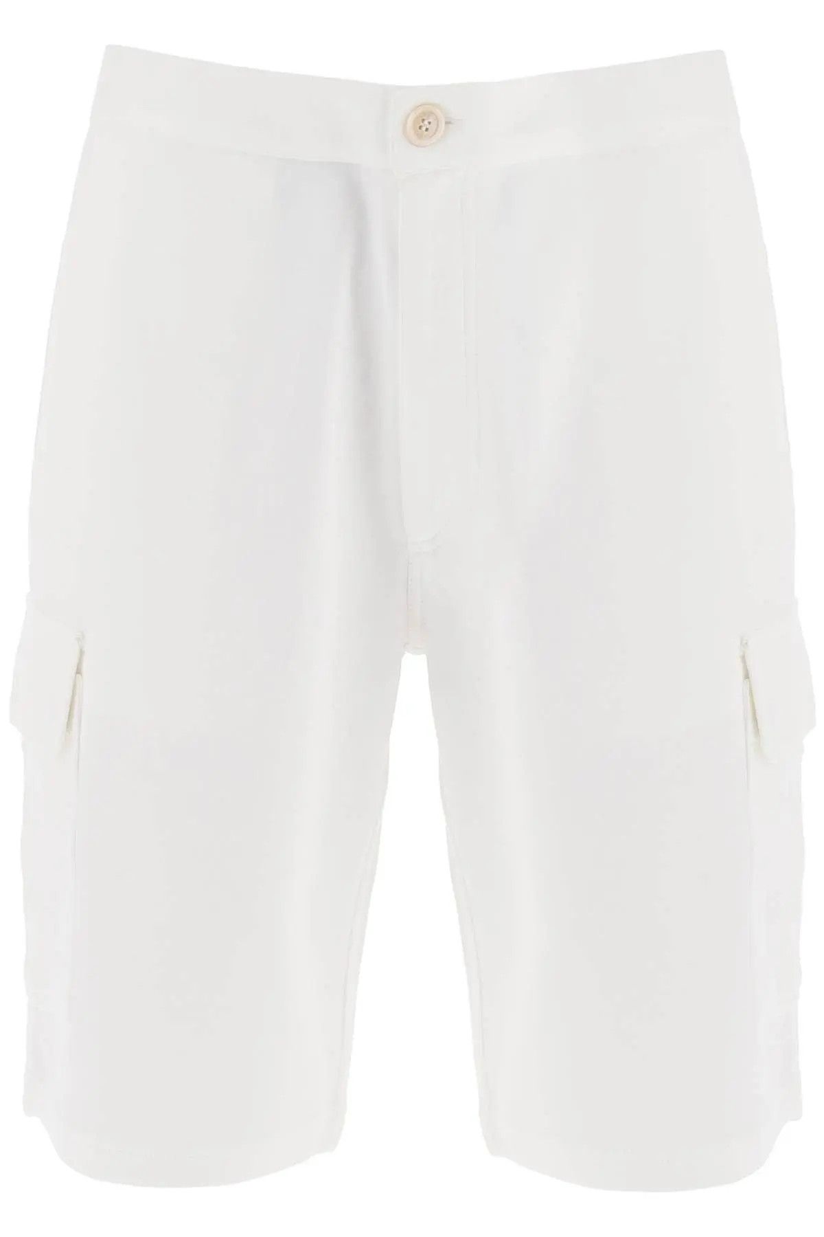 image of Brunello Cucinelli O1S22I1N1223 Cargo Shorts In White, Men's (Size 32)