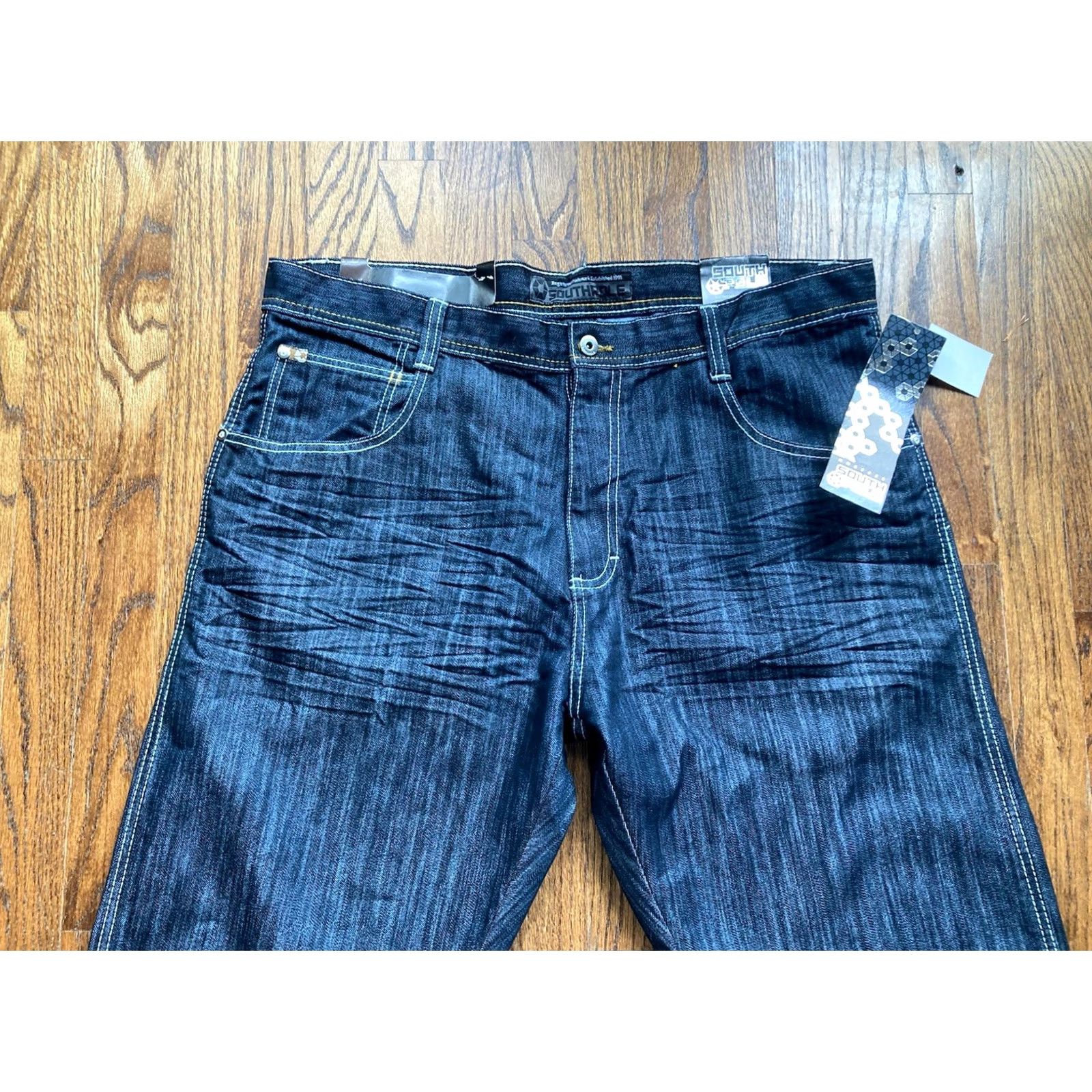 Southpole VINTAGE Southpole Jeans Men 40x34 90s Hip Hop Skater Deadstock 5-Pocket Denim Blue Straight 4180 Size US 40 / EU 56 - 3 Thumbnail