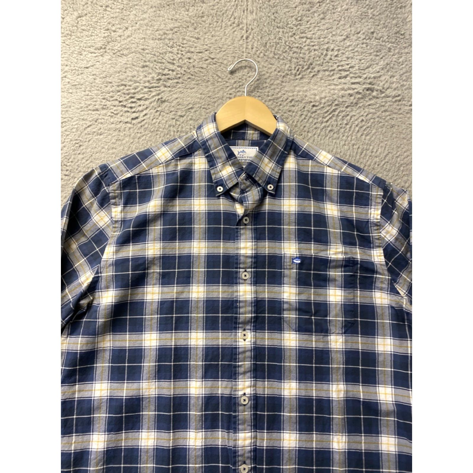 Southern Tide SOUTHERN TIDE Shirt Men M Navy Plaid Heather Stretch Long Sleeve Button-Up Size US M / EU 48-50 / 2 - 3 Thumbnail
